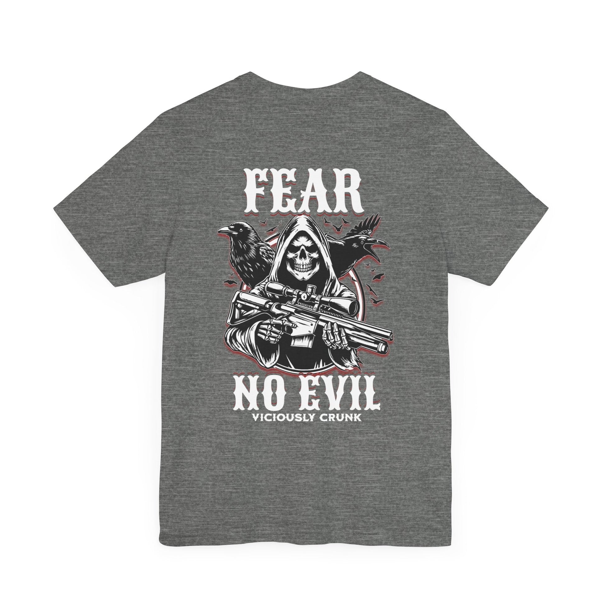 Fear no evil tshirt, Christian shirts, Religious shirts Faith - based shirts, grim reaper shirt, grim fear no evil tshirt, fearless t, - VICIOUSLY CRUNK MERCH