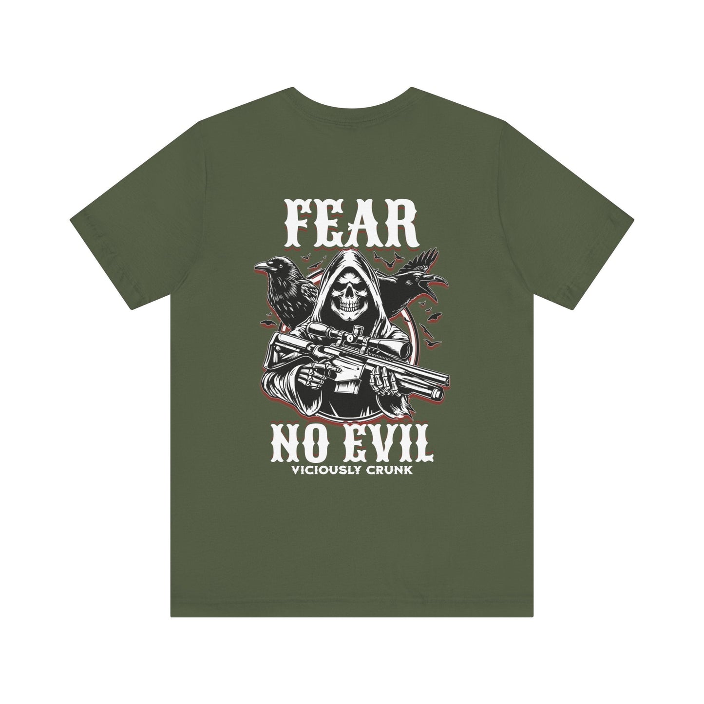 Fear no evil tshirt, Christian shirts, Religious shirts Faith - based shirts, grim reaper shirt, grim fear no evil tshirt, fearless t, - VICIOUSLY CRUNK MERCH