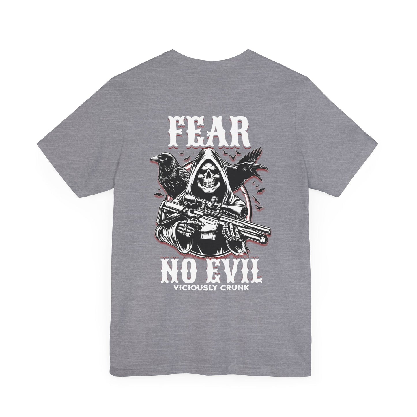 Fear no evil tshirt, Christian shirts, Religious shirts Faith - based shirts, grim reaper shirt, grim fear no evil tshirt, fearless t, - VICIOUSLY CRUNK MERCH