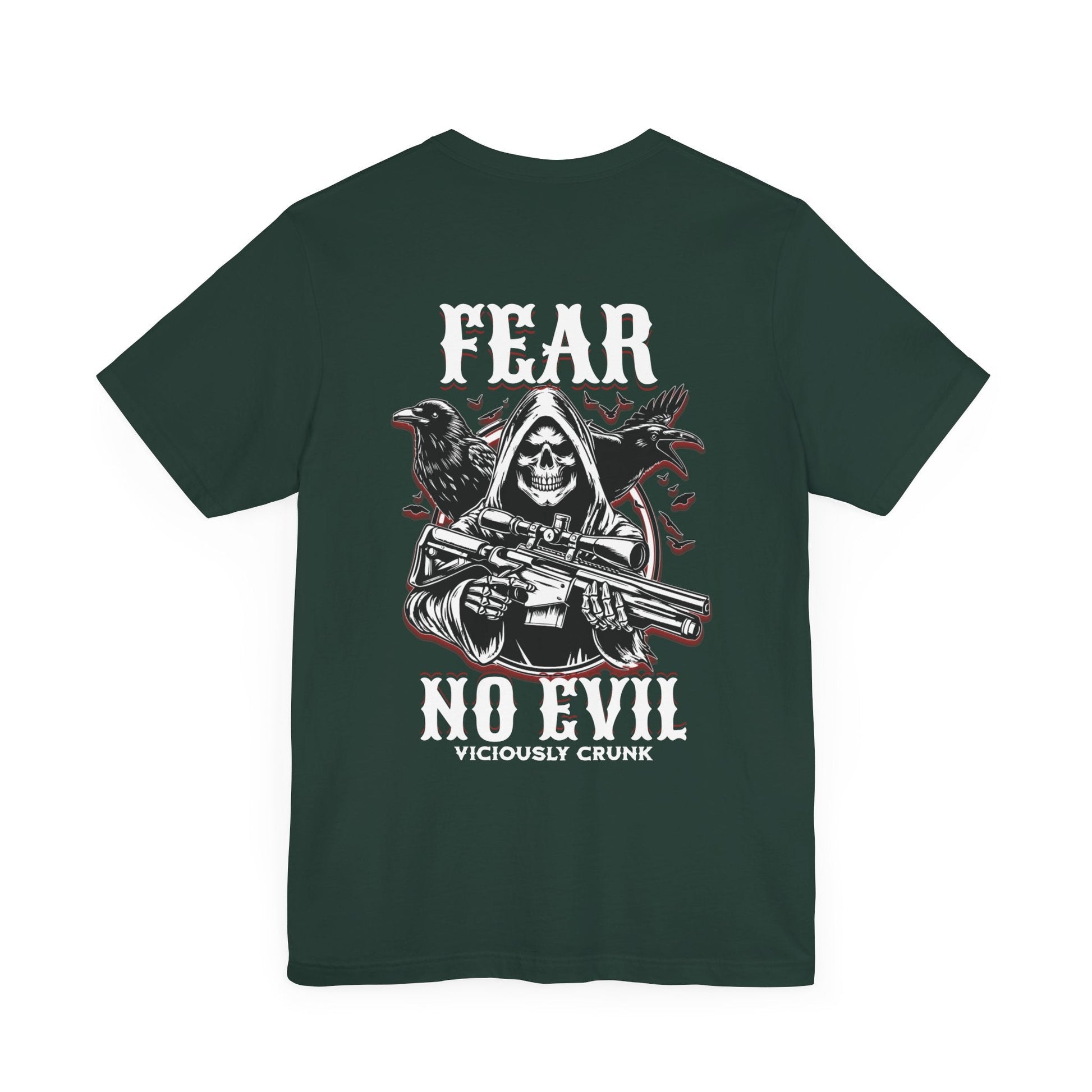 Fear no evil tshirt, Christian shirts, Religious shirts Faith - based shirts, grim reaper shirt, grim fear no evil tshirt, fearless t, - VICIOUSLY CRUNK MERCH