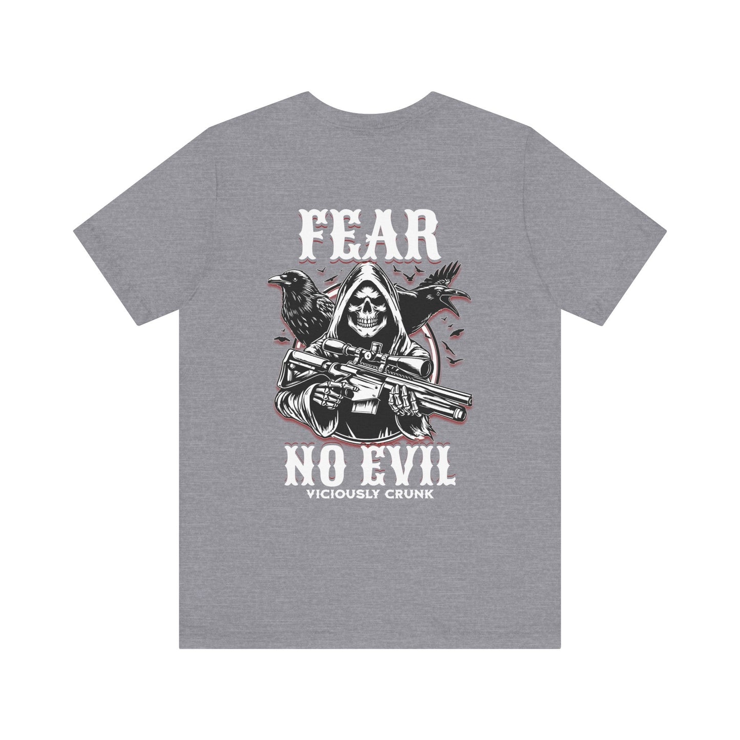 Fear no evil tshirt, Christian shirts, Religious shirts Faith - based shirts, grim reaper shirt, grim fear no evil tshirt, fearless t, - VICIOUSLY CRUNK MERCH