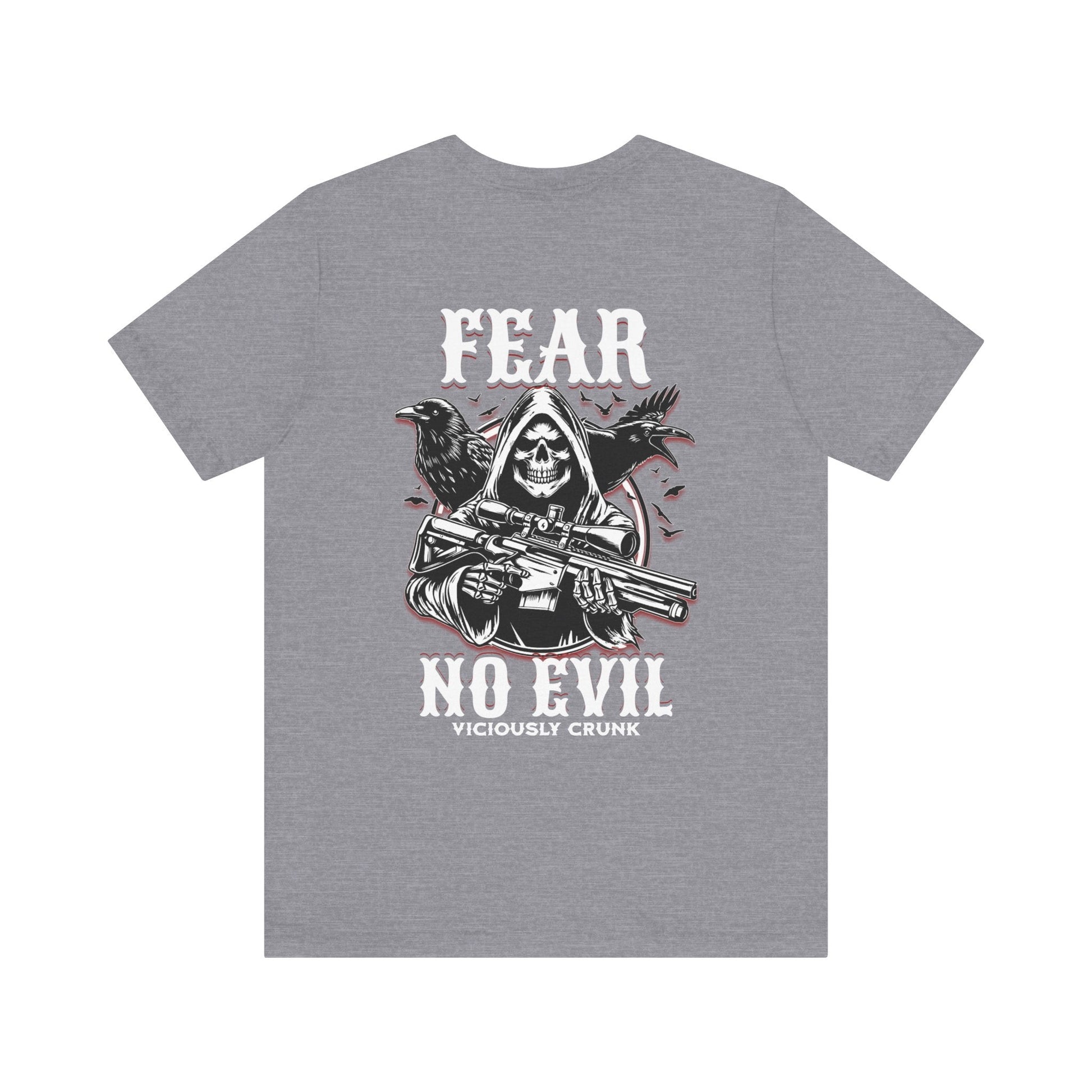Fear no evil tshirt, Christian shirts, Religious shirts Faith - based shirts, grim reaper shirt, grim fear no evil tshirt, fearless t, - VICIOUSLY CRUNK MERCH