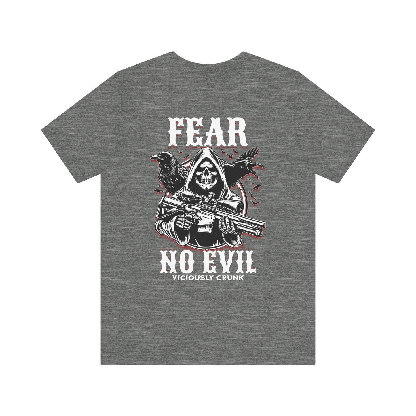 Fear no evil tshirt, Christian shirts, Religious shirts Faith - based shirts, grim reaper shirt, grim fear no evil tshirt, fearless t, - VICIOUSLY CRUNK MERCH