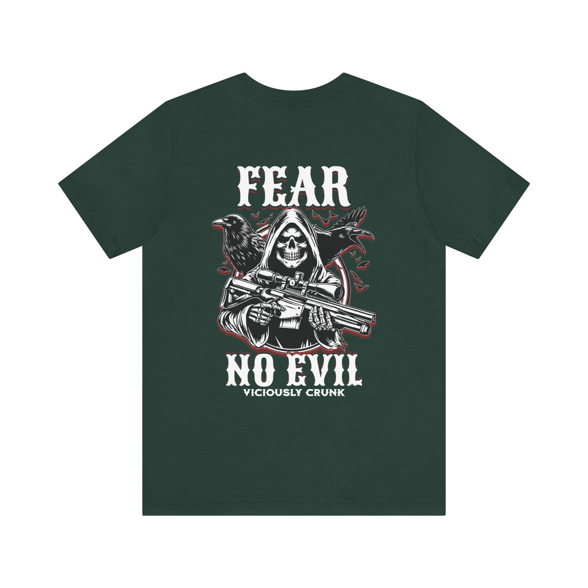 Fear no evil tshirt, Christian shirts, Religious shirts Faith - based shirts, grim reaper shirt, grim fear no evil tshirt, fearless t, - VICIOUSLY CRUNK MERCH
