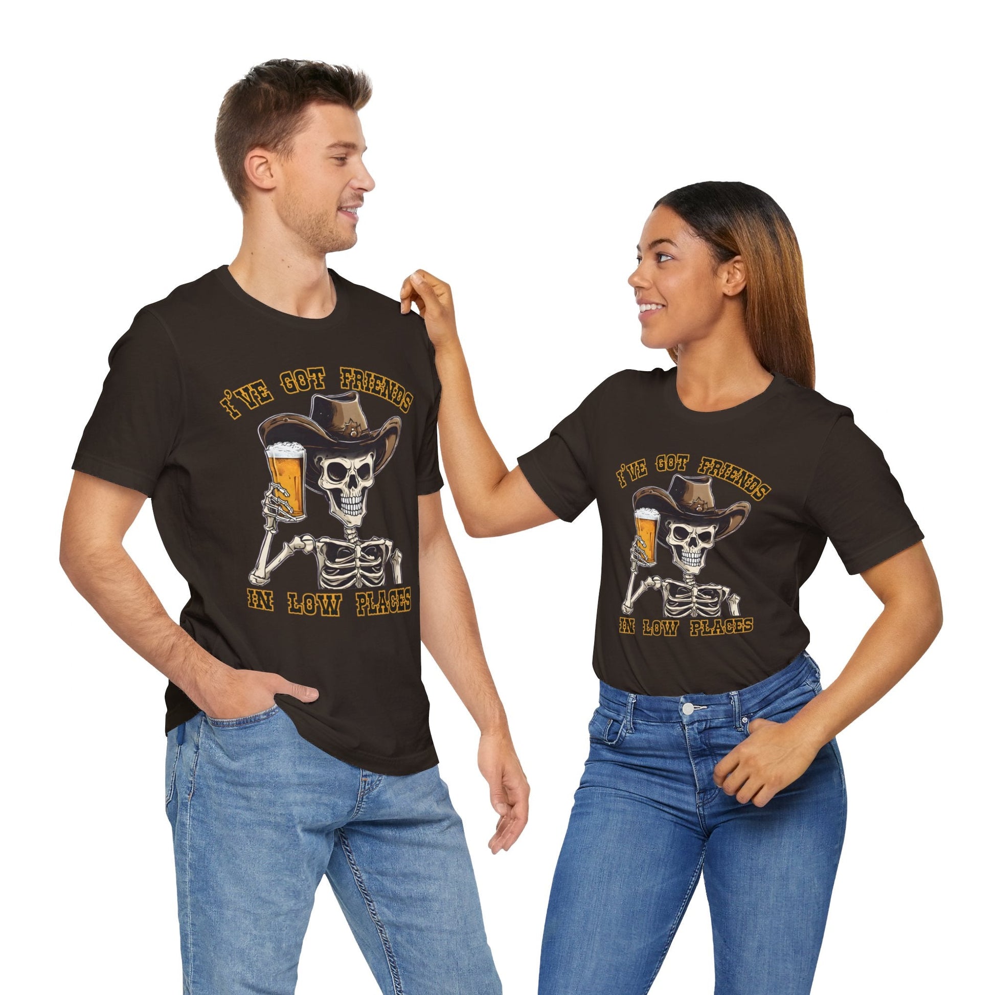 Friends in low Places Jersey Short Sleeve Tee - VICIOUSLY CRUNK MERCH