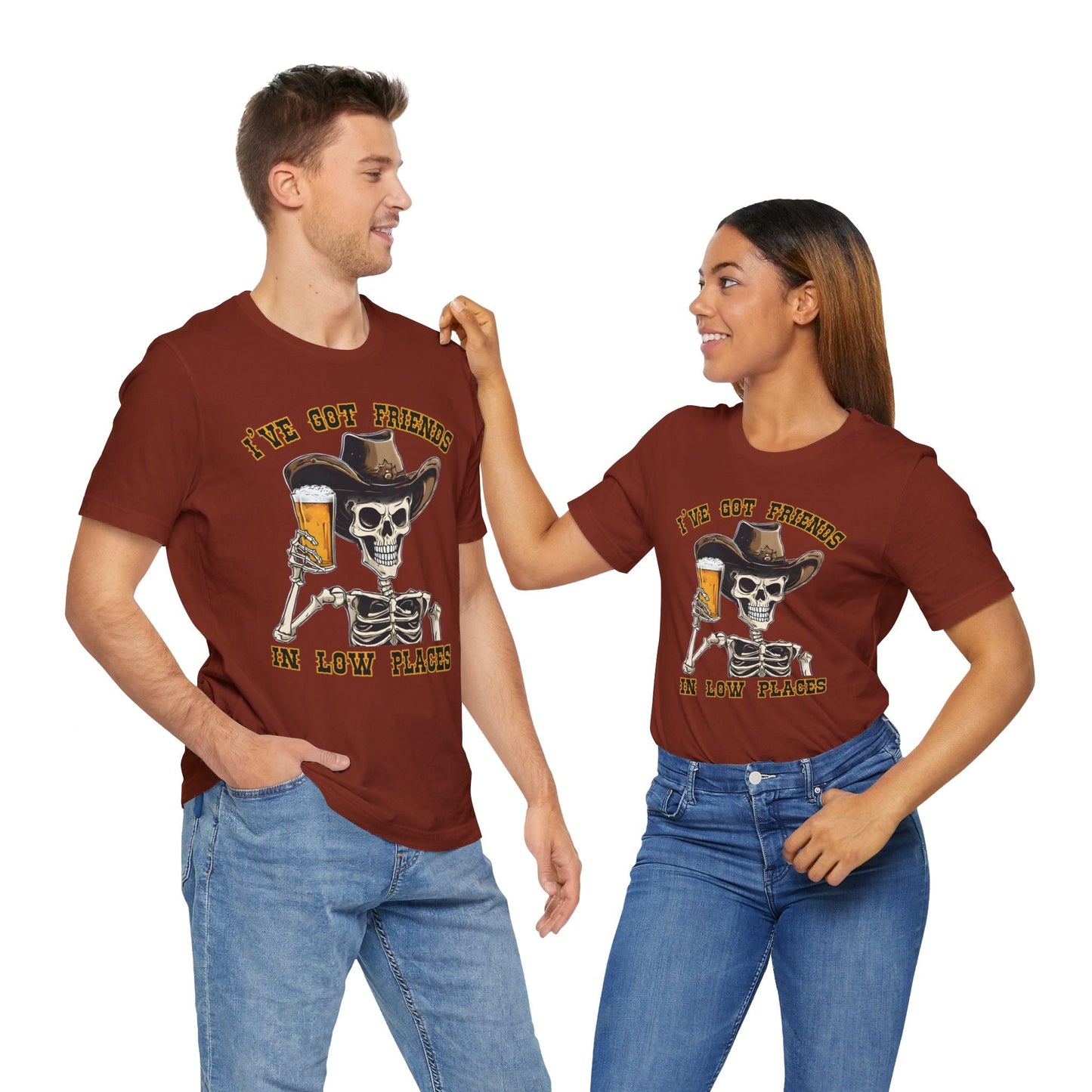 Friends in low Places Jersey Short Sleeve Tee - VICIOUSLY CRUNK MERCH