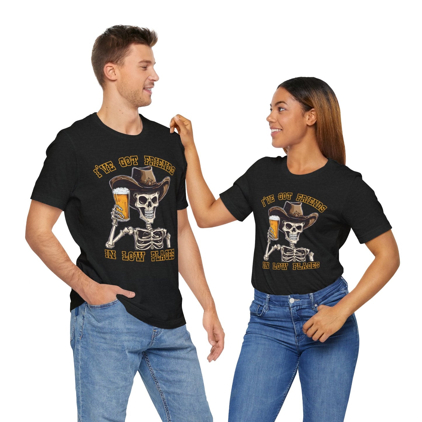 Friends in low Places Jersey Short Sleeve Tee - VICIOUSLY CRUNK MERCH
