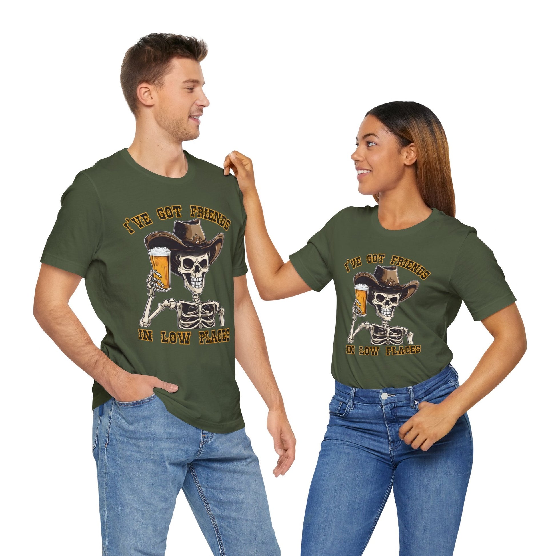 Friends in low Places Jersey Short Sleeve Tee - VICIOUSLY CRUNK MERCH