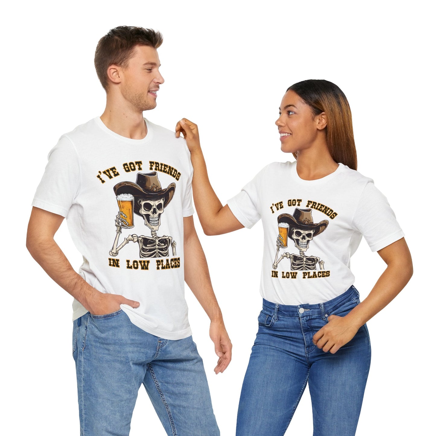 Friends in low Places Jersey Short Sleeve Tee - VICIOUSLY CRUNK MERCH