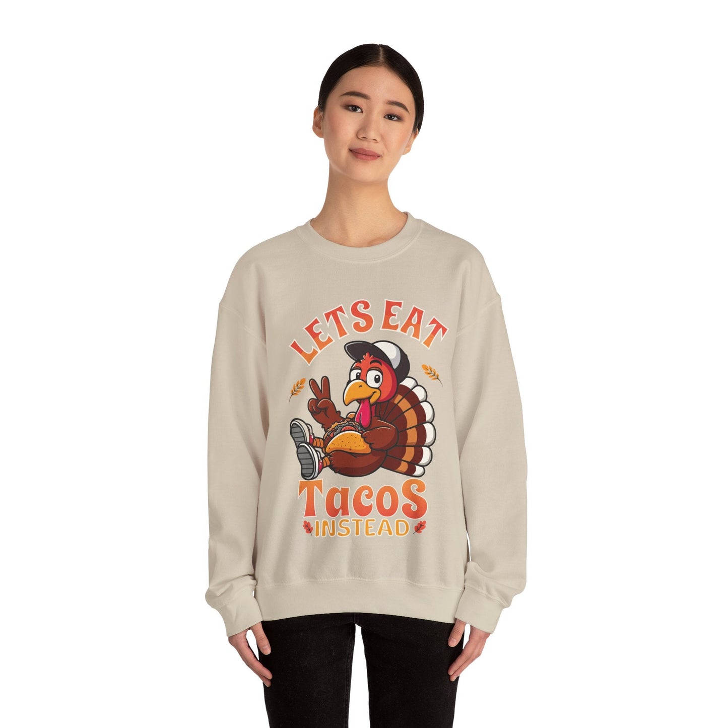 Funny thanksgiving sweatshirt, Lets' eat taco's instead sweatshirt, thanksgiving sweatshirt, thanksgiving shirt, turkey shirt, taco shirt - VICIOUSLY CRUNK MERCH