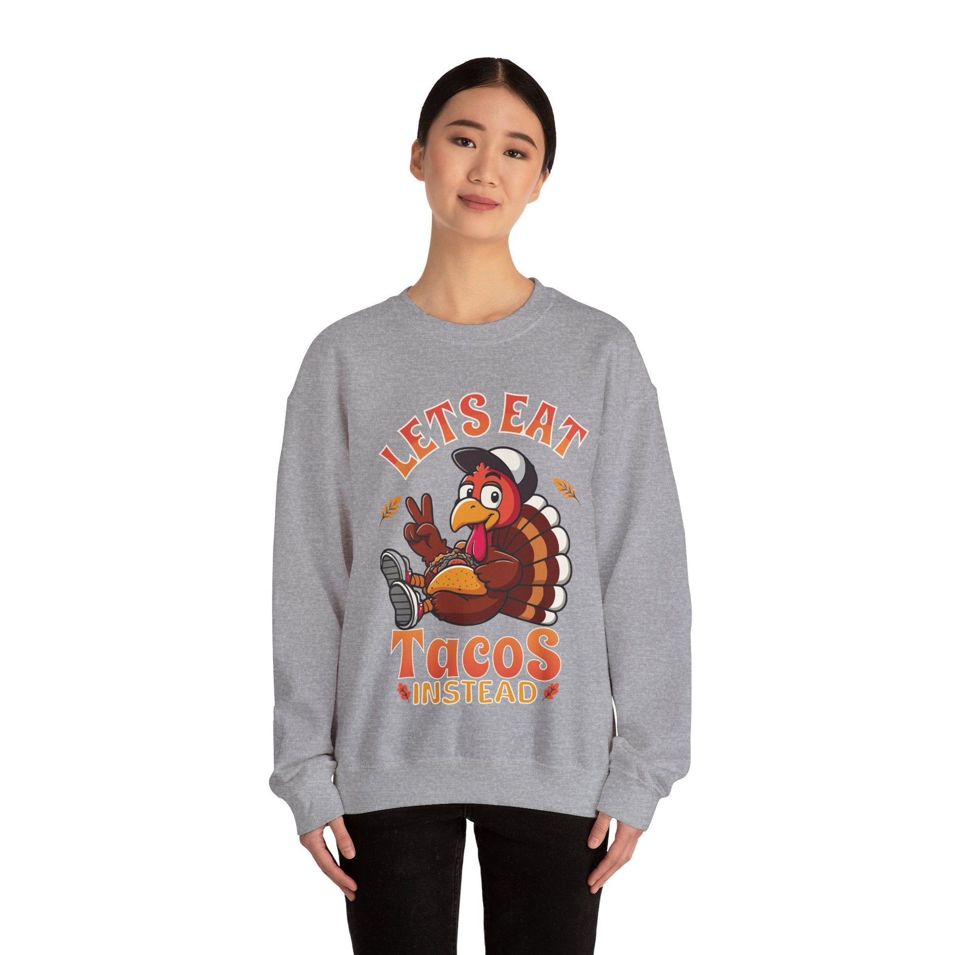 Funny thanksgiving sweatshirt, Lets' eat taco's instead sweatshirt, thanksgiving sweatshirt, thanksgiving shirt, turkey shirt, taco shirt - VICIOUSLY CRUNK MERCH