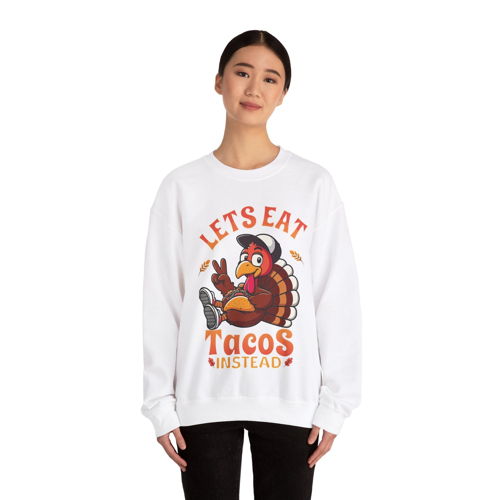 Funny thanksgiving sweatshirt, Lets' eat taco's instead sweatshirt, thanksgiving sweatshirt, thanksgiving shirt, turkey shirt, taco shirt - VICIOUSLY CRUNK MERCH
