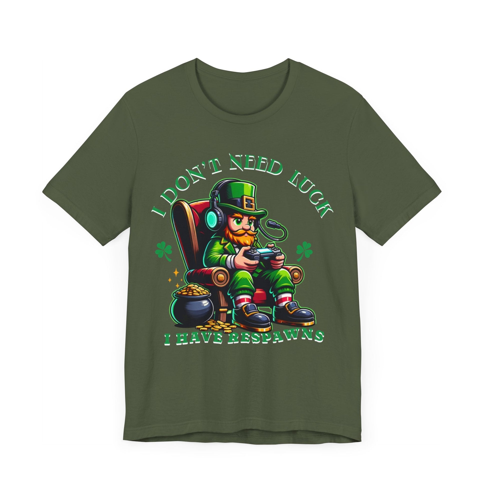 I don't need luck I have respawns, st Patrick's gaming tee, st Patrick's funny tee, funny shirt, gaming shirt, gift for him, gift for her, - VICIOUSLY CRUNK MERCH