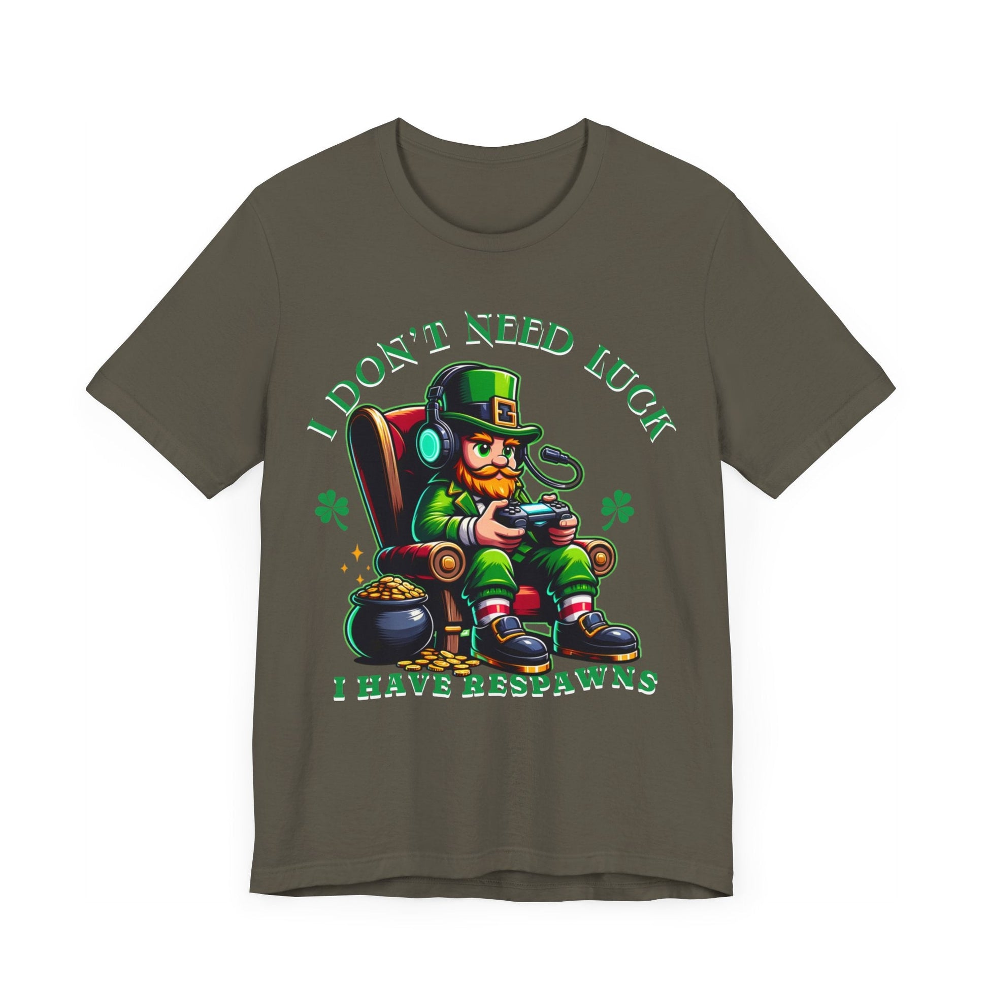I don't need luck I have respawns, st Patrick's gaming tee, st Patrick's funny tee, funny shirt, gaming shirt, gift for him, gift for her, - VICIOUSLY CRUNK MERCH