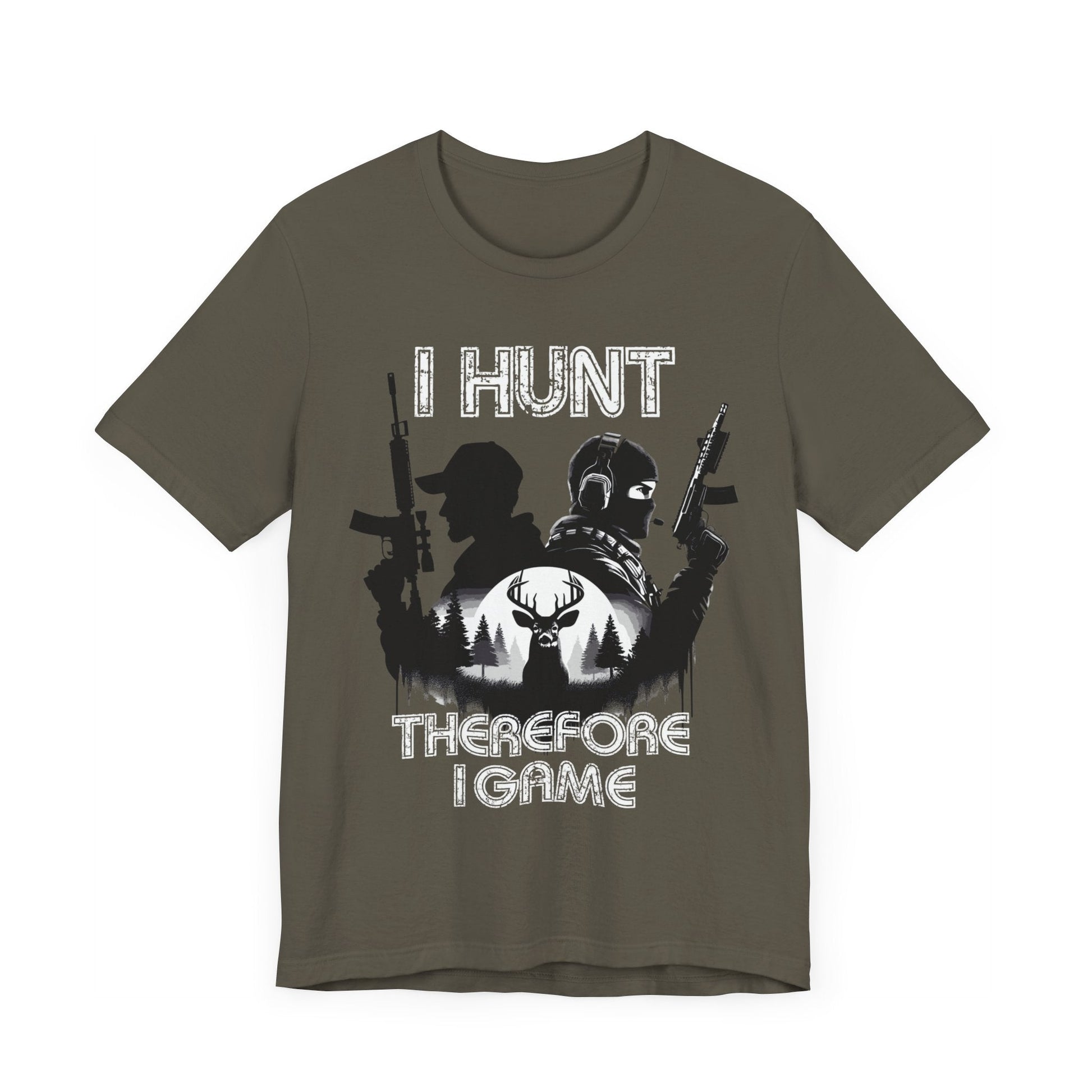 I hunt therefore i game tee, hunting tshirt, gaming shirt, cod, mens hunting tee, womens hunting shirt, gaming tshirt,gift for him,dad gift - VICIOUSLY CRUNK MERCH