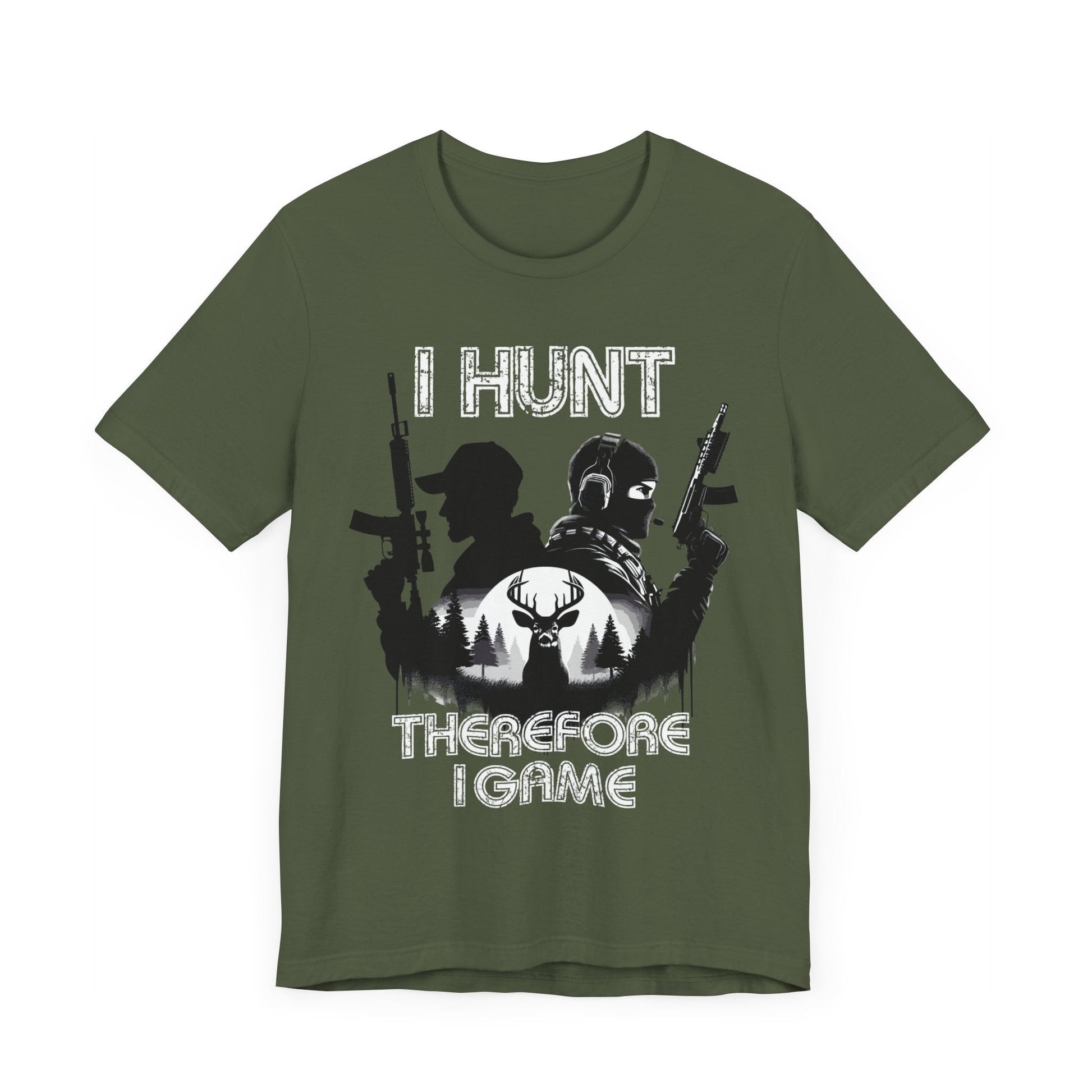 I hunt therefore i game tee, hunting tshirt, gaming shirt, cod, mens hunting tee, womens hunting shirt, gaming tshirt,gift for him,dad gift - VICIOUSLY CRUNK MERCH