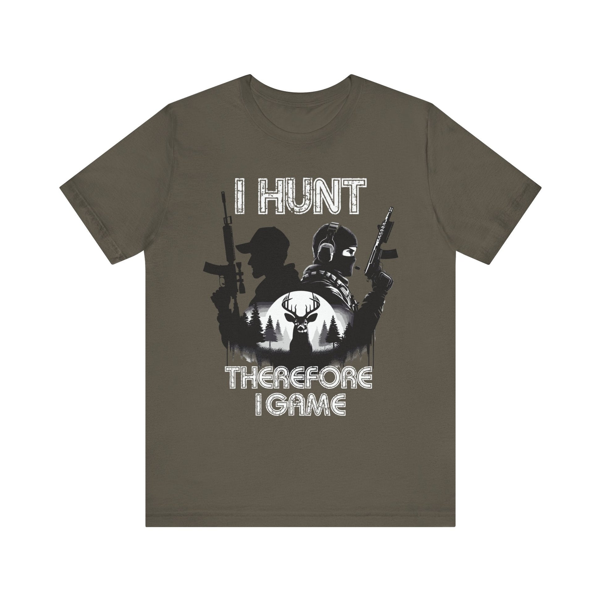 I hunt therefore i game tee, hunting tshirt, gaming shirt, cod, mens hunting tee, womens hunting shirt, gaming tshirt,gift for him,dad gift - VICIOUSLY CRUNK MERCH