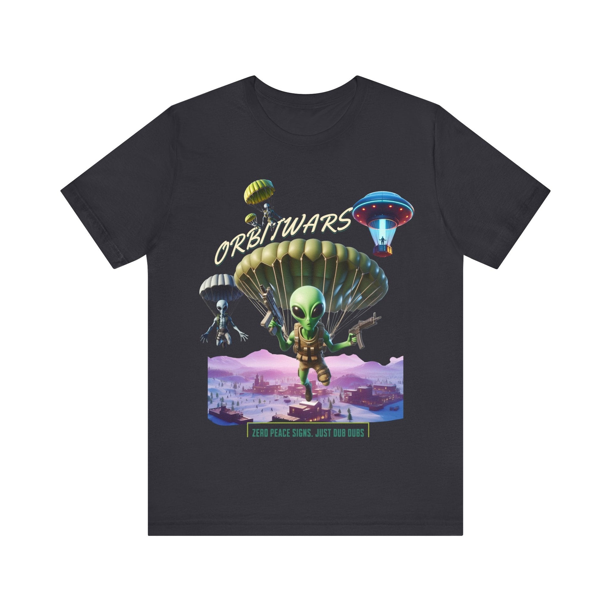 Orbitwars - T - Shirt, gaming shirt, area 51, gift for her, gift for him, battle, ufo, aliens, dropping, dub, - VICIOUSLY CRUNK MERCH