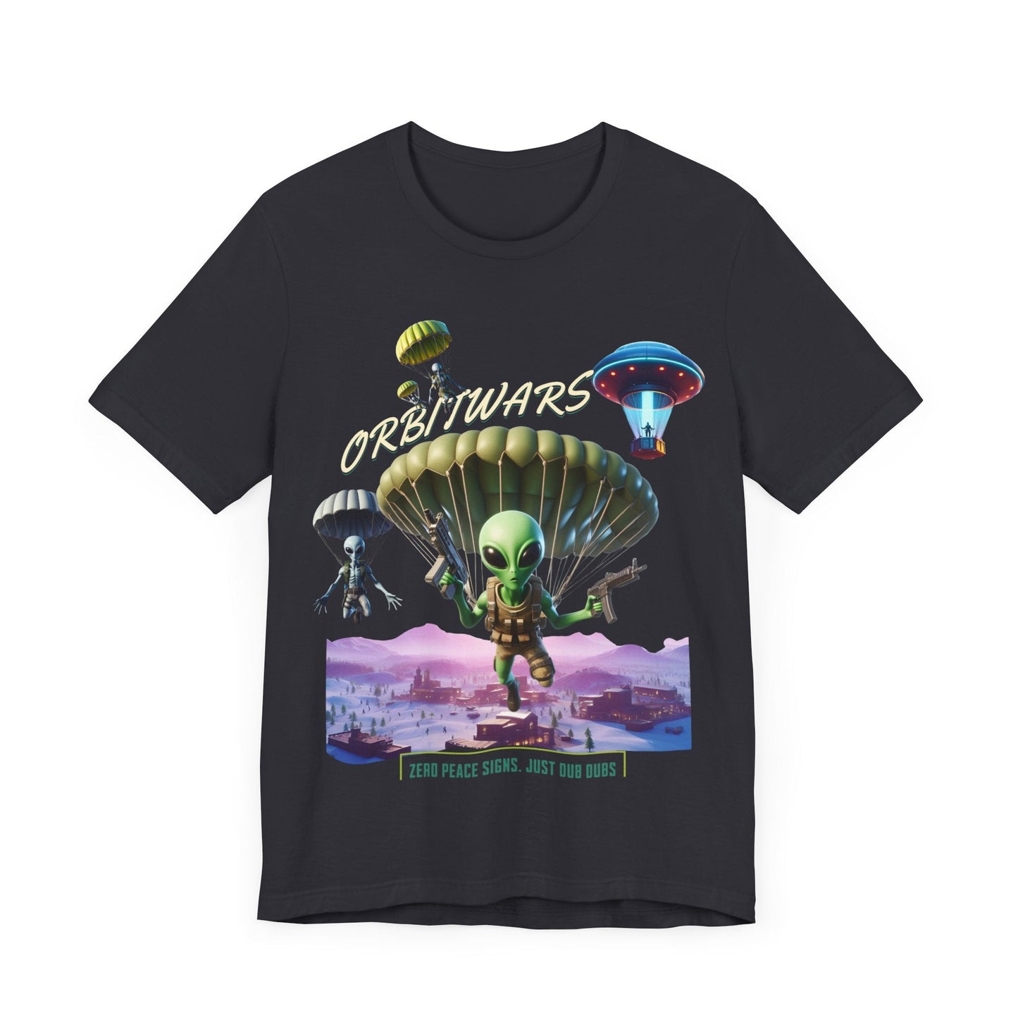 Orbitwars - T - Shirt, gaming shirt, area 51, gift for her, gift for him, battle, ufo, aliens, dropping, dub, - VICIOUSLY CRUNK MERCH