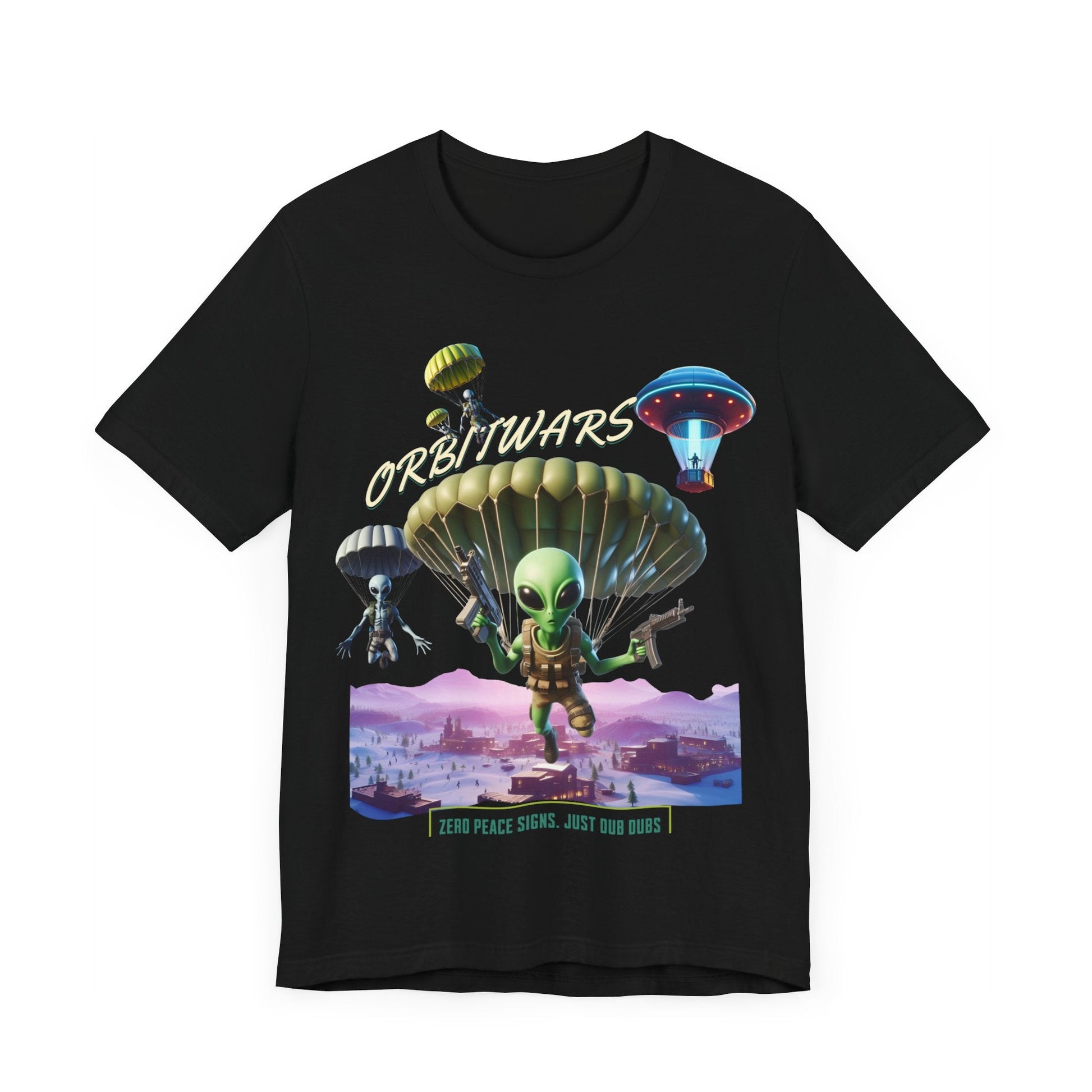 Orbitwars - T - Shirt, gaming shirt, area 51, gift for her, gift for him, battle, ufo, aliens, dropping, dub, - VICIOUSLY CRUNK MERCH