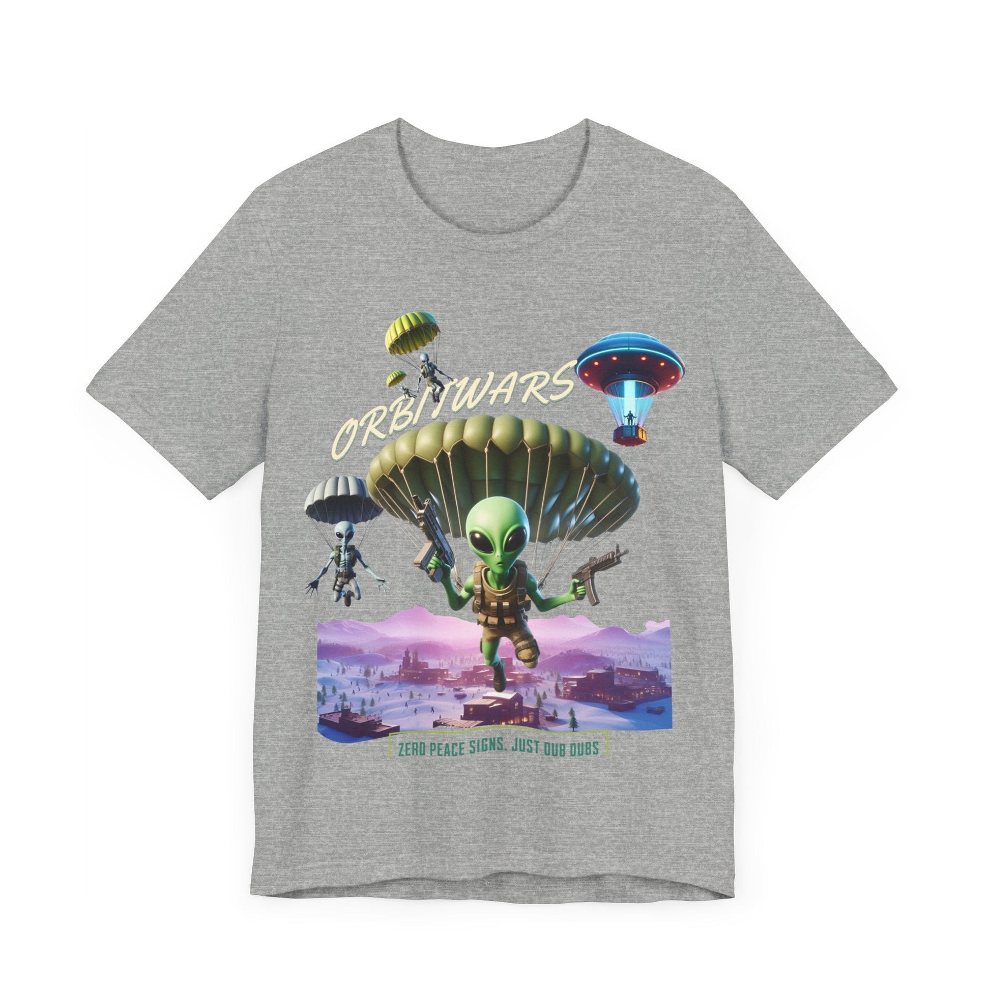 Orbitwars - T - Shirt, gaming shirt, area 51, gift for her, gift for him, battle, ufo, aliens, dropping, dub, - VICIOUSLY CRUNK MERCH