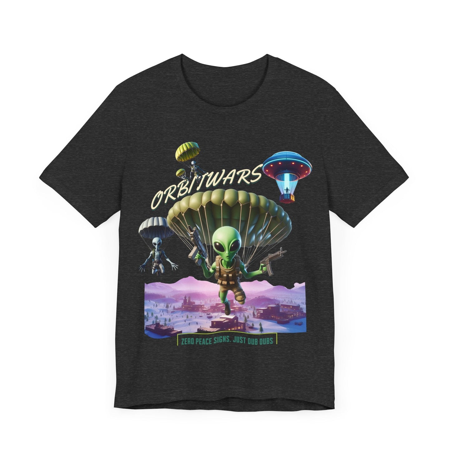 Orbitwars - T - Shirt, gaming shirt, area 51, gift for her, gift for him, battle, ufo, aliens, dropping, dub, - VICIOUSLY CRUNK MERCH