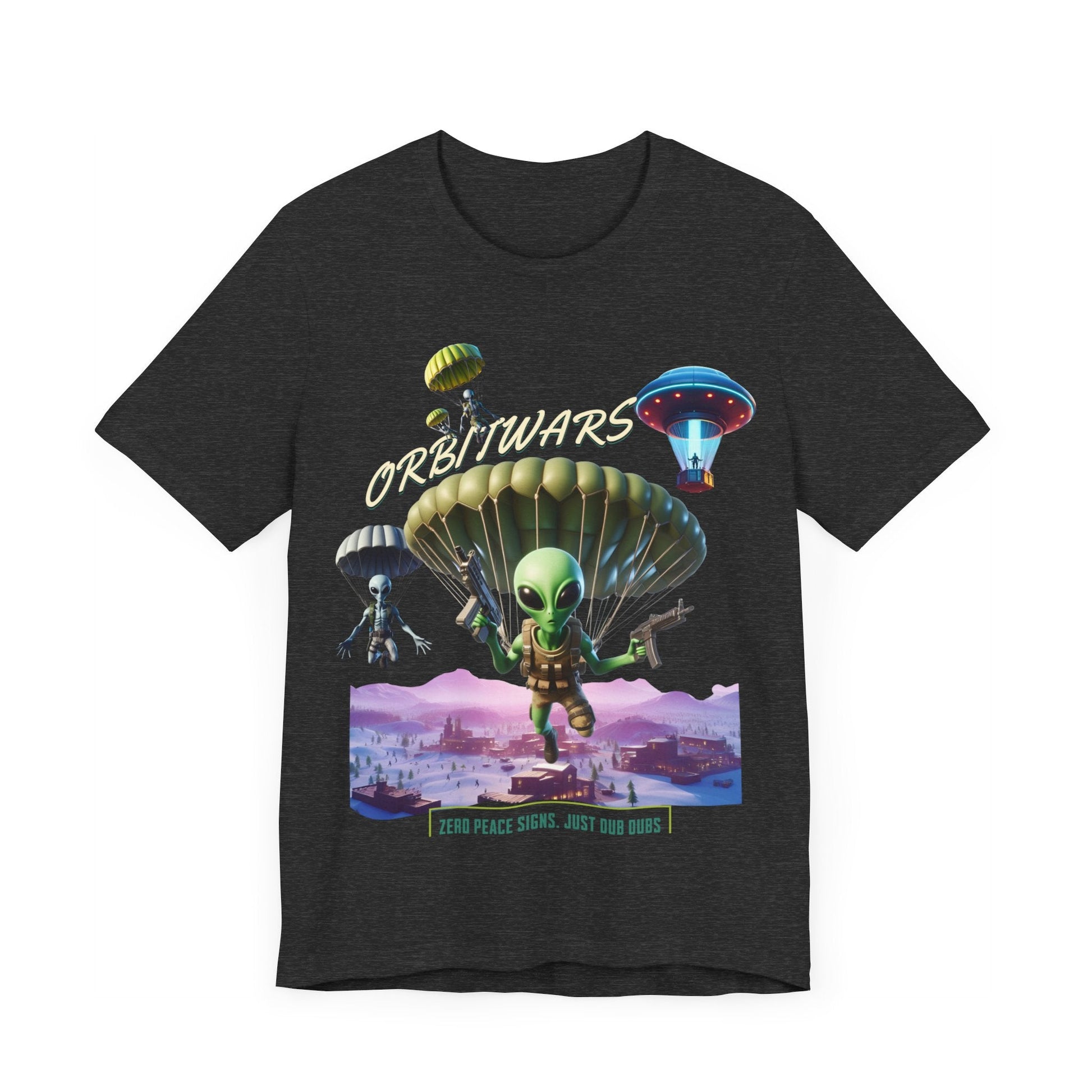 Orbitwars - T - Shirt, gaming shirt, area 51, gift for her, gift for him, battle, ufo, aliens, dropping, dub, - VICIOUSLY CRUNK MERCH