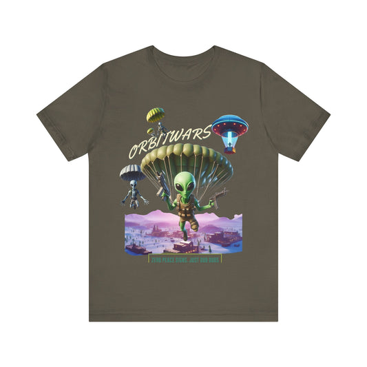 Orbitwars - T - Shirt, gaming shirt, area 51, gift for her, gift for him, battle, ufo, aliens, dropping, dub, - VICIOUSLY CRUNK MERCH