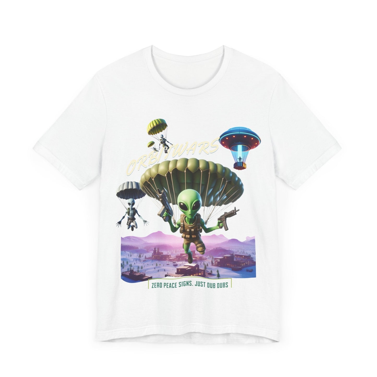 Orbitwars - T - Shirt, gaming shirt, area 51, gift for her, gift for him, battle, ufo, aliens, dropping, dub, - VICIOUSLY CRUNK MERCH