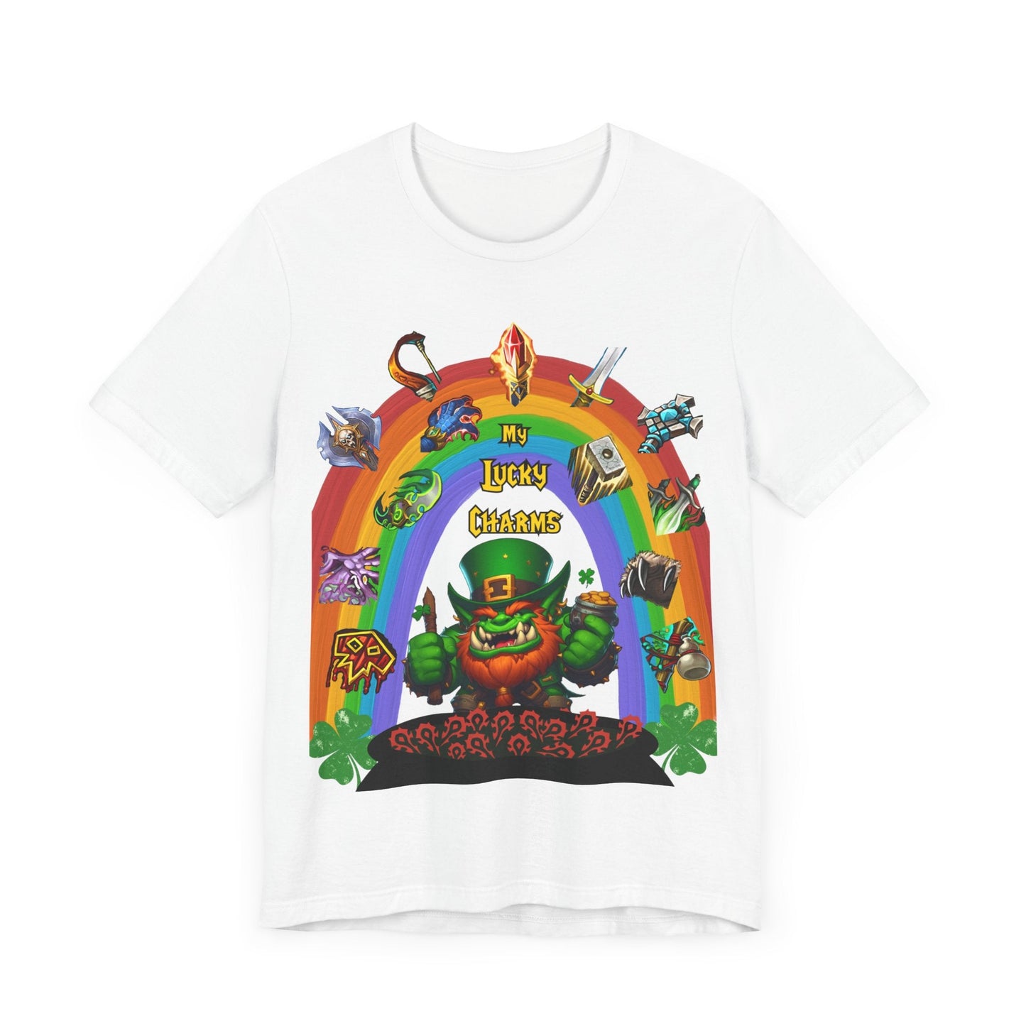 st patricks day gaming shirt, lucky charms shirt, st patricks day graphic tee, gamer, - VICIOUSLY CRUNK MERCH