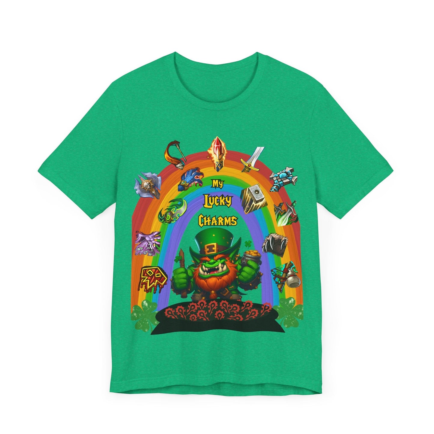 st patricks day gaming shirt, lucky charms shirt, st patricks day graphic tee, gamer, - VICIOUSLY CRUNK MERCH