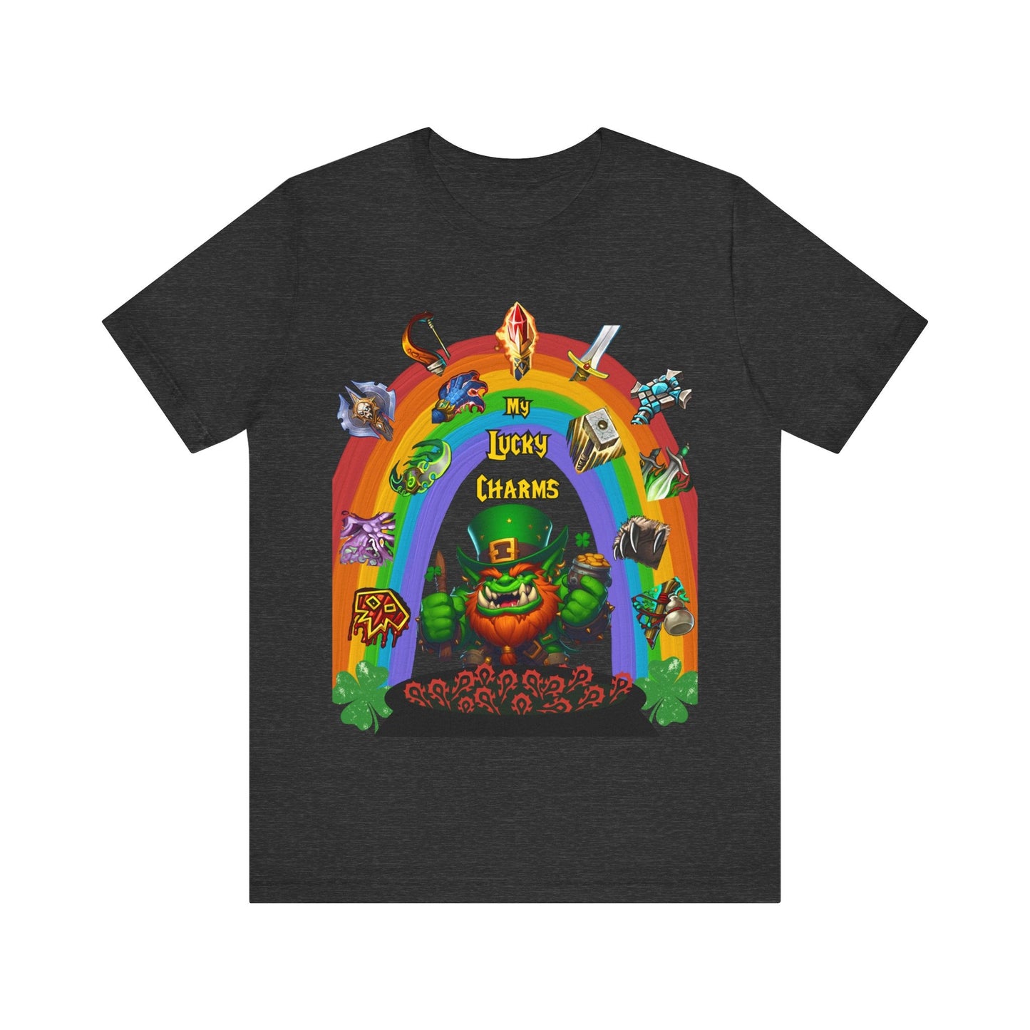 st patricks day gaming shirt, lucky charms shirt, st patricks day graphic tee, gamer, - VICIOUSLY CRUNK MERCH