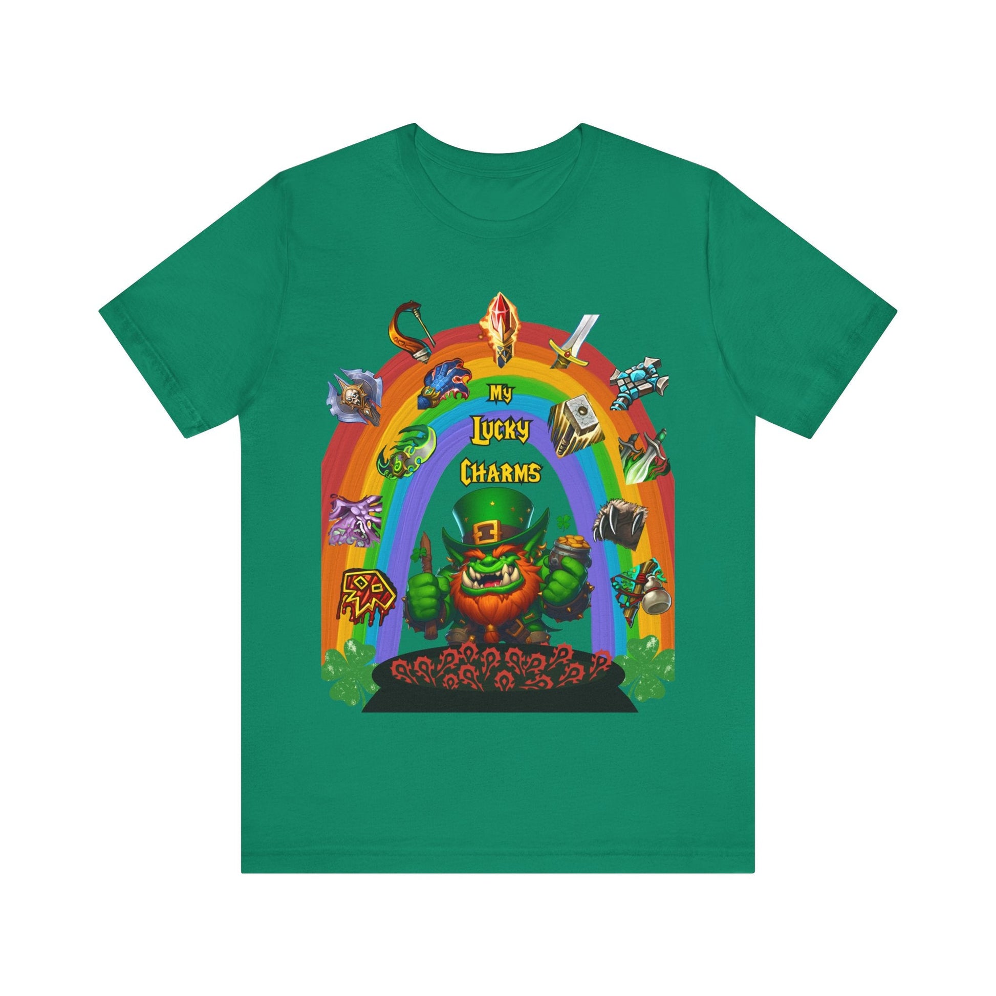 st patricks day gaming shirt, lucky charms shirt, st patricks day graphic tee, gamer, - VICIOUSLY CRUNK MERCH