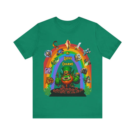st patricks day gaming shirt, lucky charms shirt, st patricks day graphic tee, gamer, - VICIOUSLY CRUNK MERCH