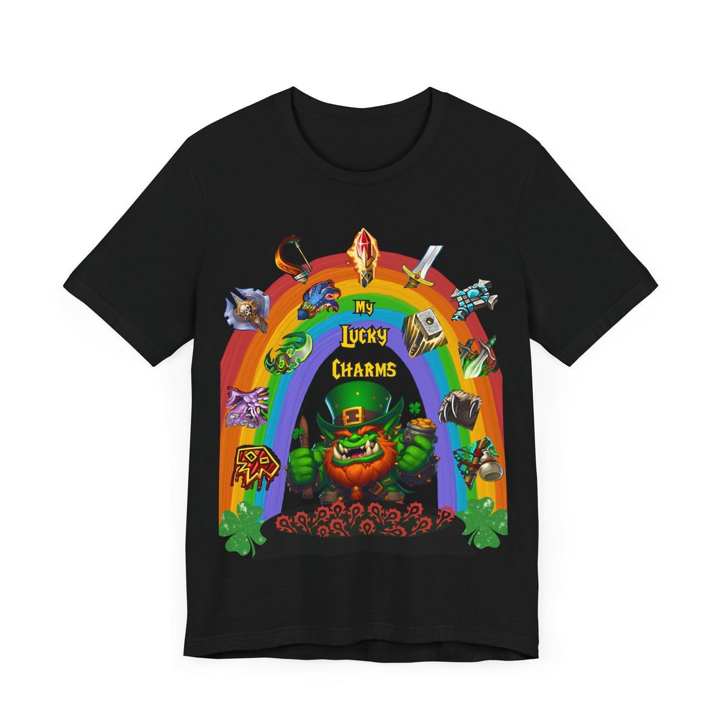 st patricks day gaming shirt, lucky charms shirt, st patricks day graphic tee, gamer, - VICIOUSLY CRUNK MERCH