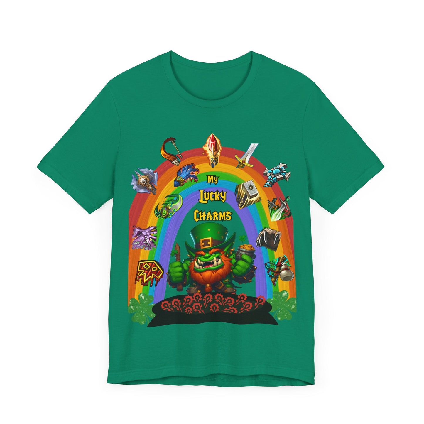 st patricks day gaming shirt, lucky charms shirt, st patricks day graphic tee, gamer, - VICIOUSLY CRUNK MERCH
