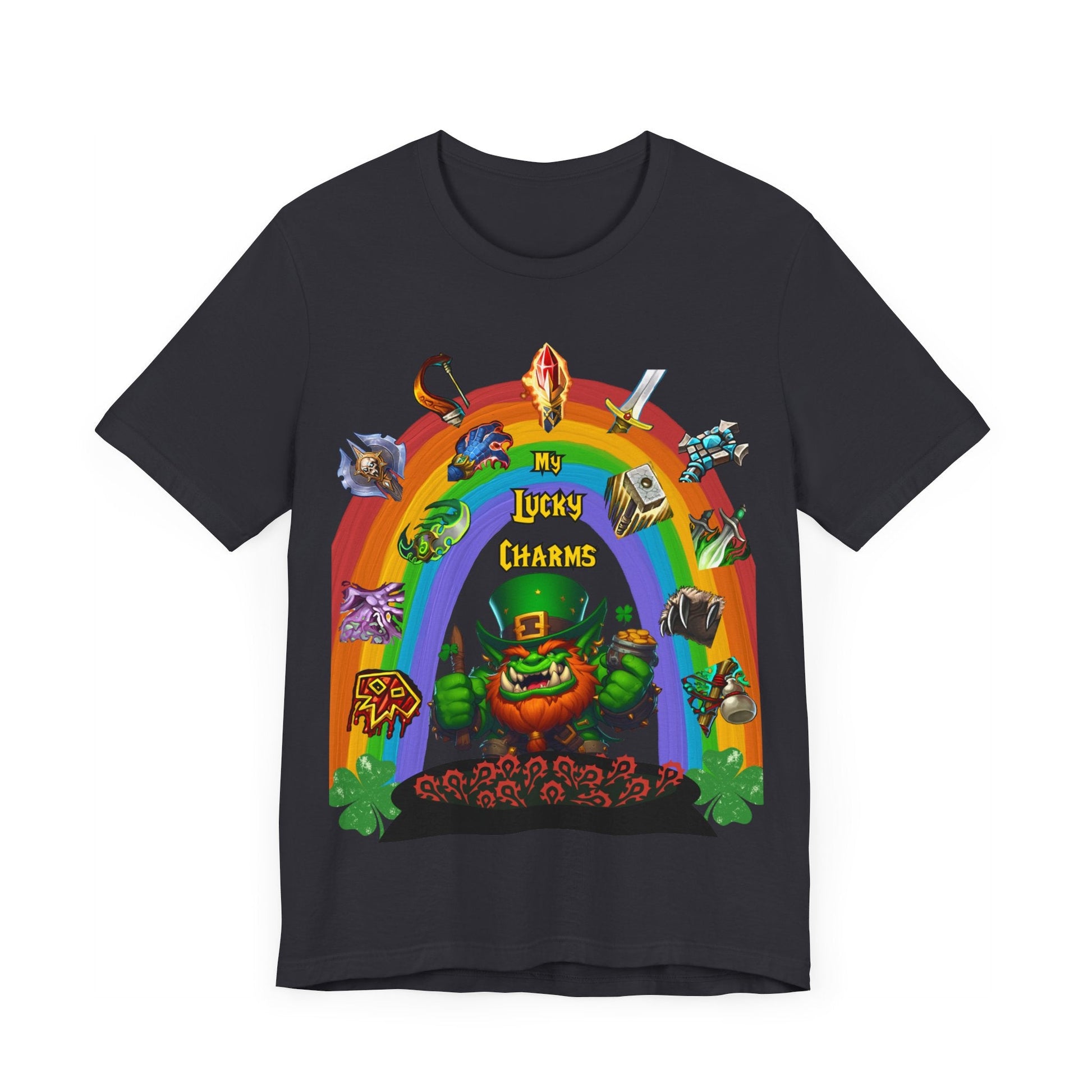 st patricks day gaming shirt, lucky charms shirt, st patricks day graphic tee, gamer, - VICIOUSLY CRUNK MERCH
