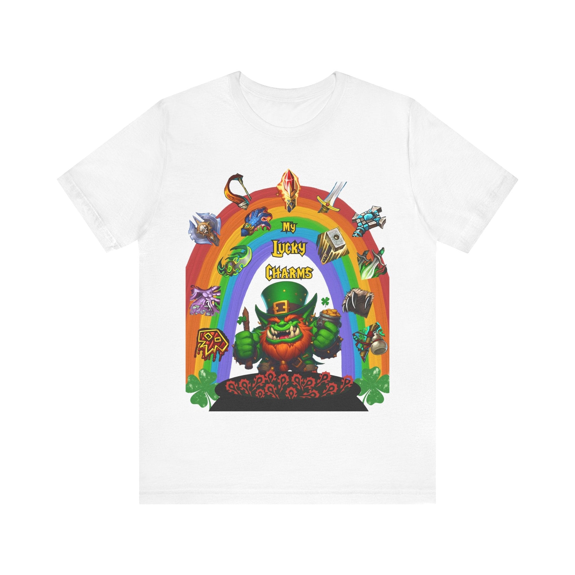 st patricks day gaming shirt, lucky charms shirt, st patricks day graphic tee, gamer, - VICIOUSLY CRUNK MERCH