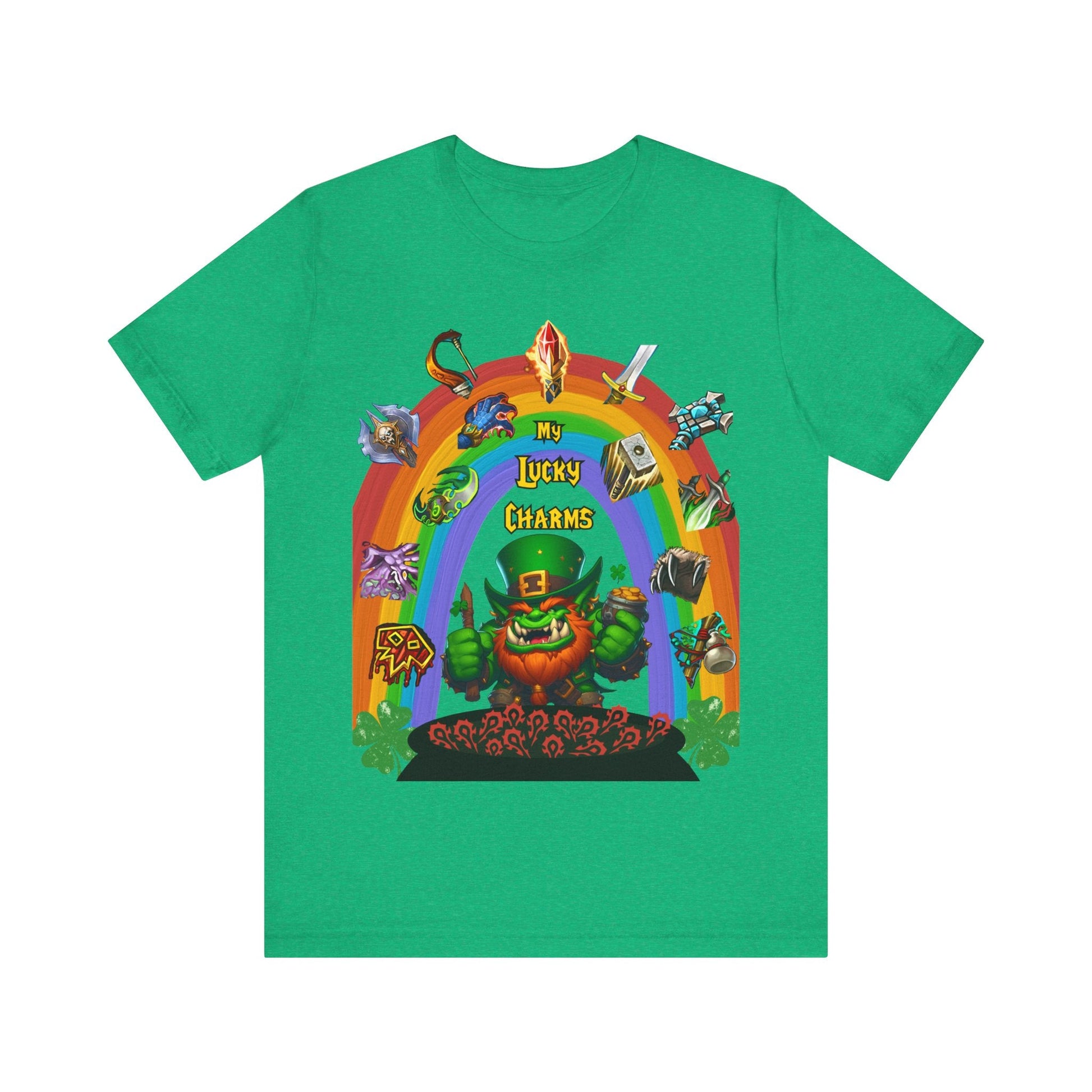 st patricks day gaming shirt, lucky charms shirt, st patricks day graphic tee, gamer, - VICIOUSLY CRUNK MERCH