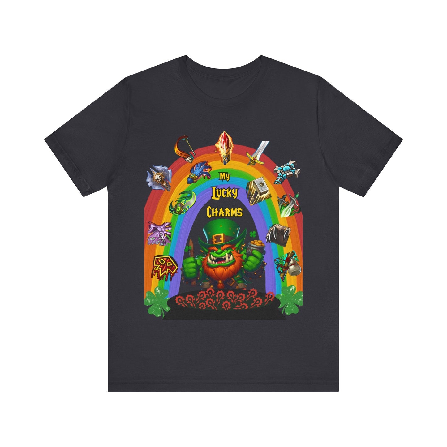 st patricks day gaming shirt, lucky charms shirt, st patricks day graphic tee, gamer, - VICIOUSLY CRUNK MERCH