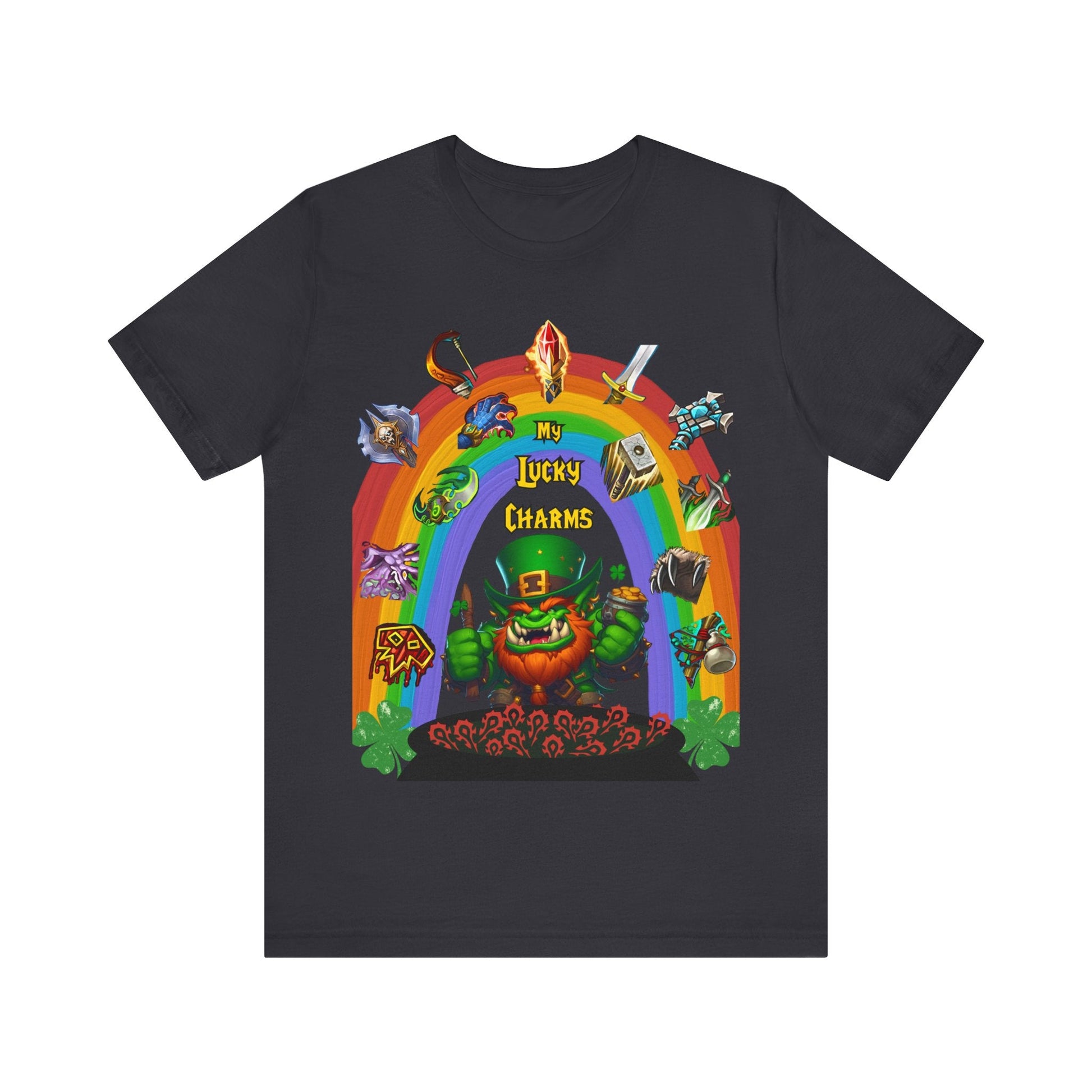 st patricks day gaming shirt, lucky charms shirt, st patricks day graphic tee, gamer, - VICIOUSLY CRUNK MERCH