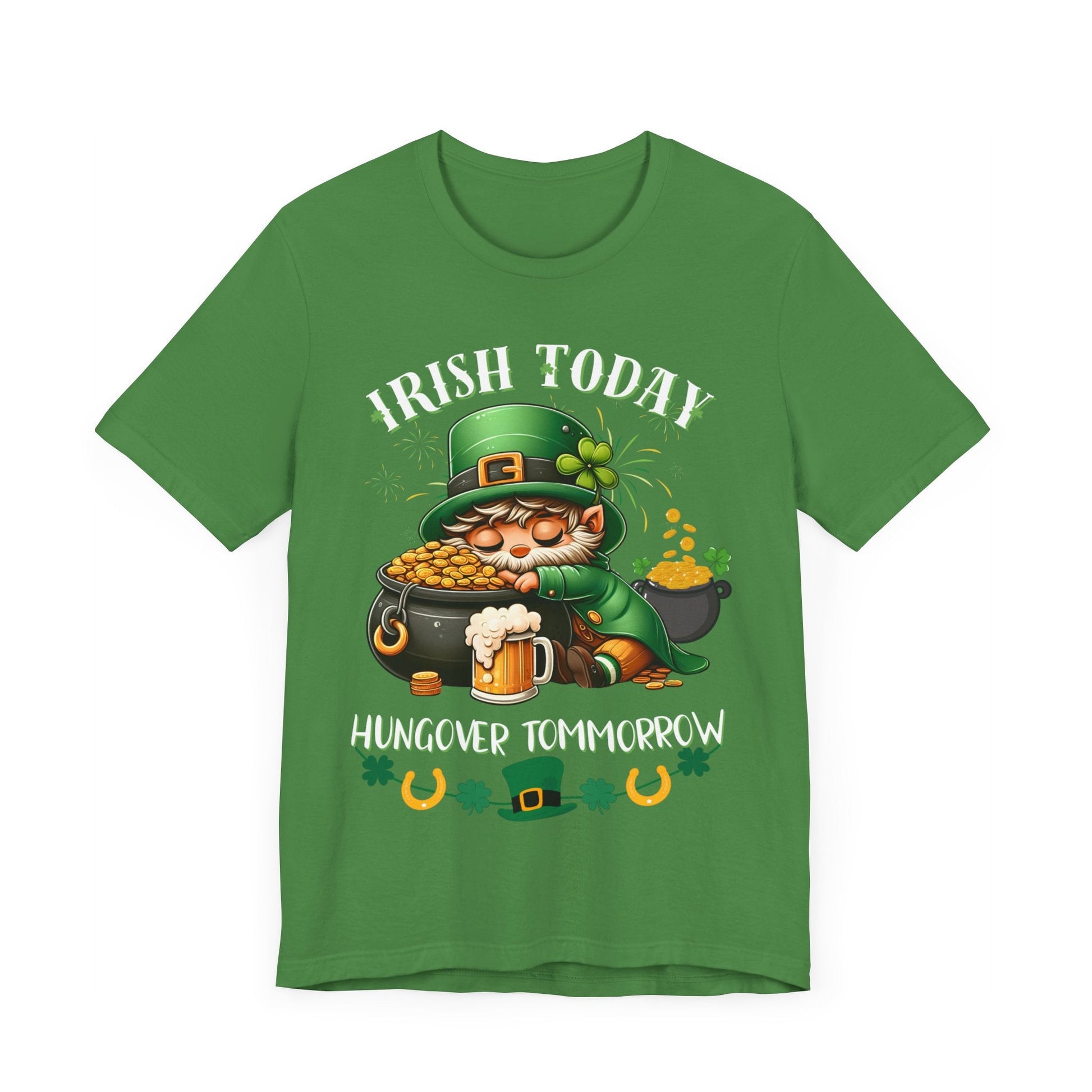 St. patricks day shirt, irish today hungover tomorrow, party shirt, funny st patricks day shirt, funny graphic tee, pot of gold, gift tee - VICIOUSLY CRUNK MERCH