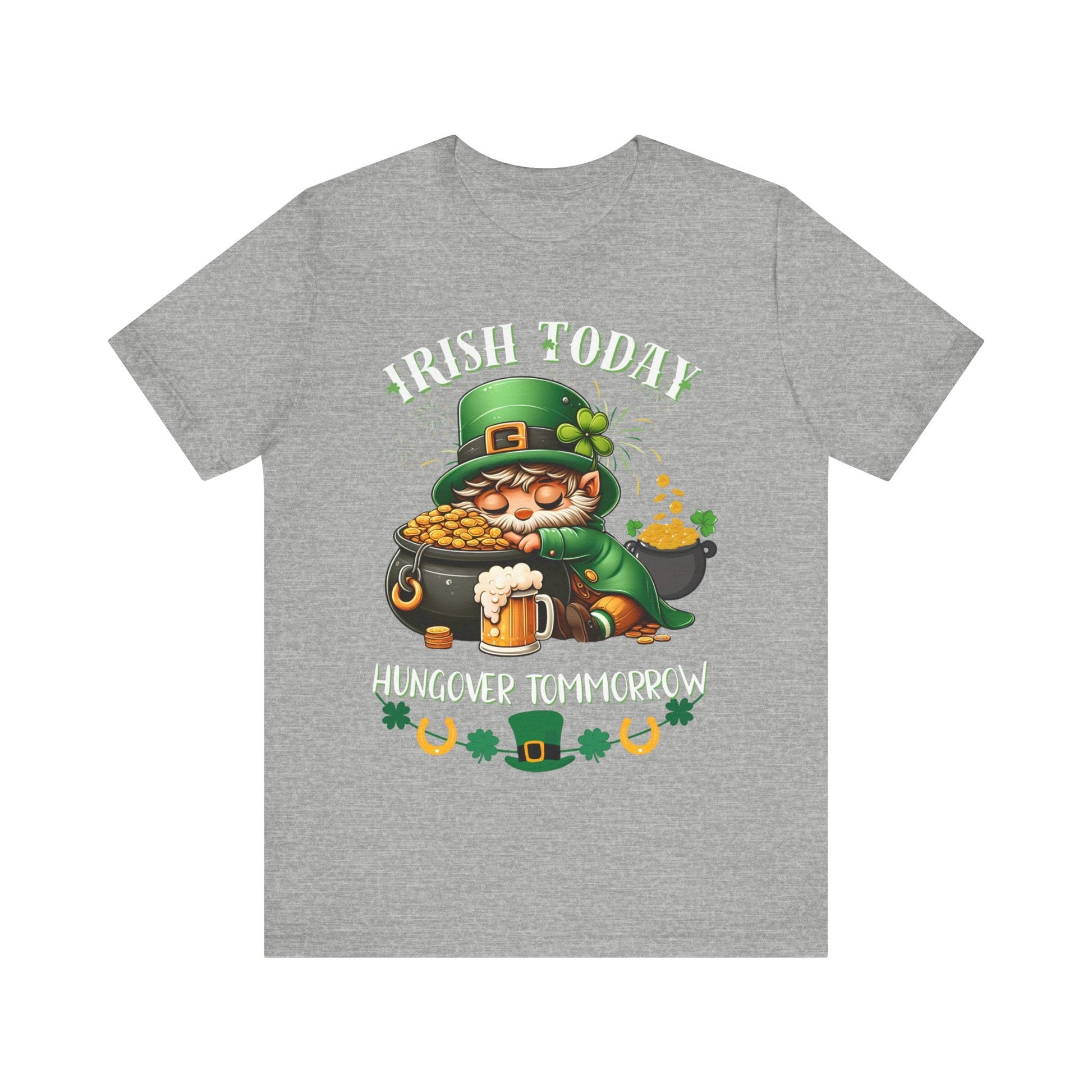 St. patricks day shirt, irish today hungover tomorrow, party shirt, funny st patricks day shirt, funny graphic tee, pot of gold, gift tee - VICIOUSLY CRUNK MERCH