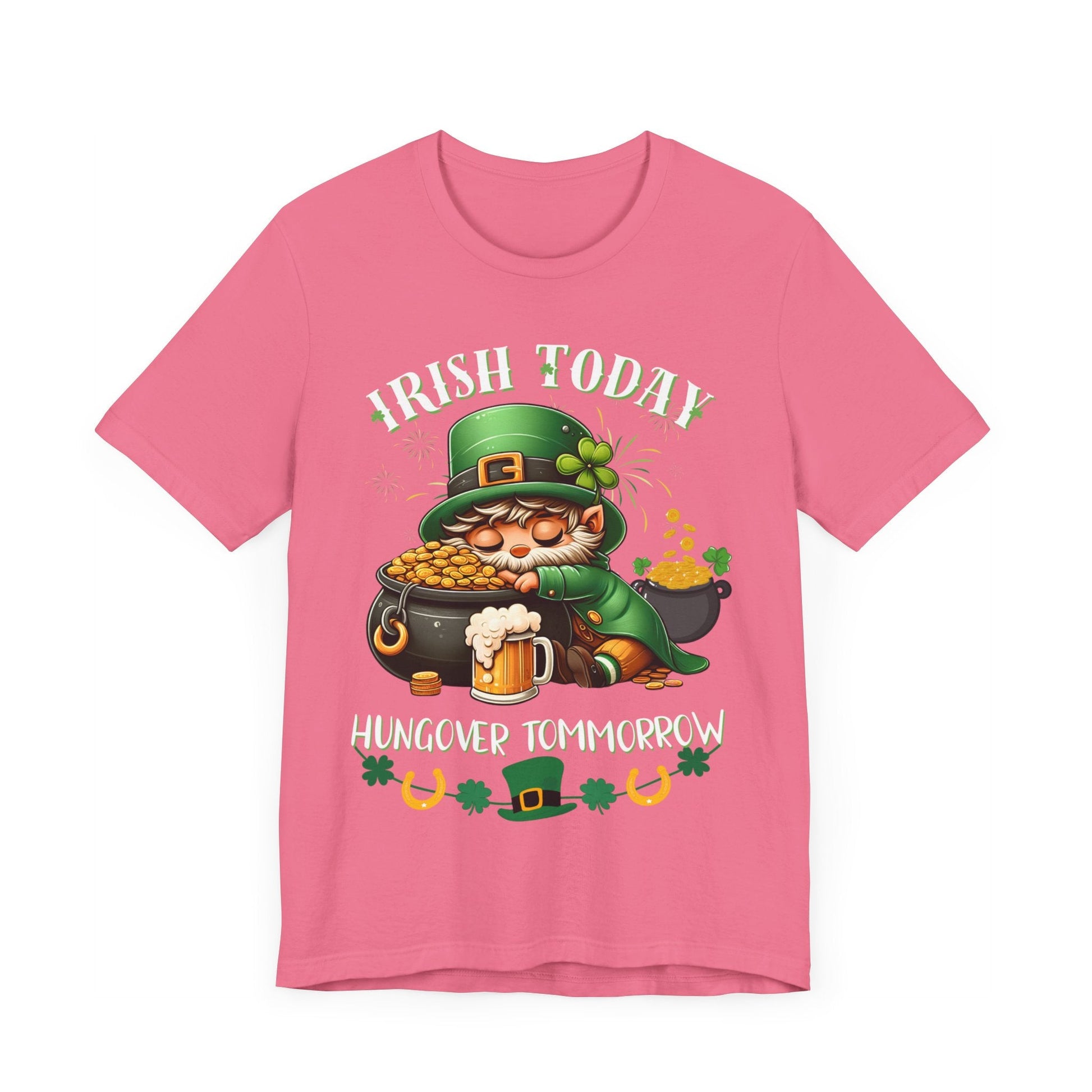 St. patricks day shirt, irish today hungover tomorrow, party shirt, funny st patricks day shirt, funny graphic tee, pot of gold, gift tee - VICIOUSLY CRUNK MERCH