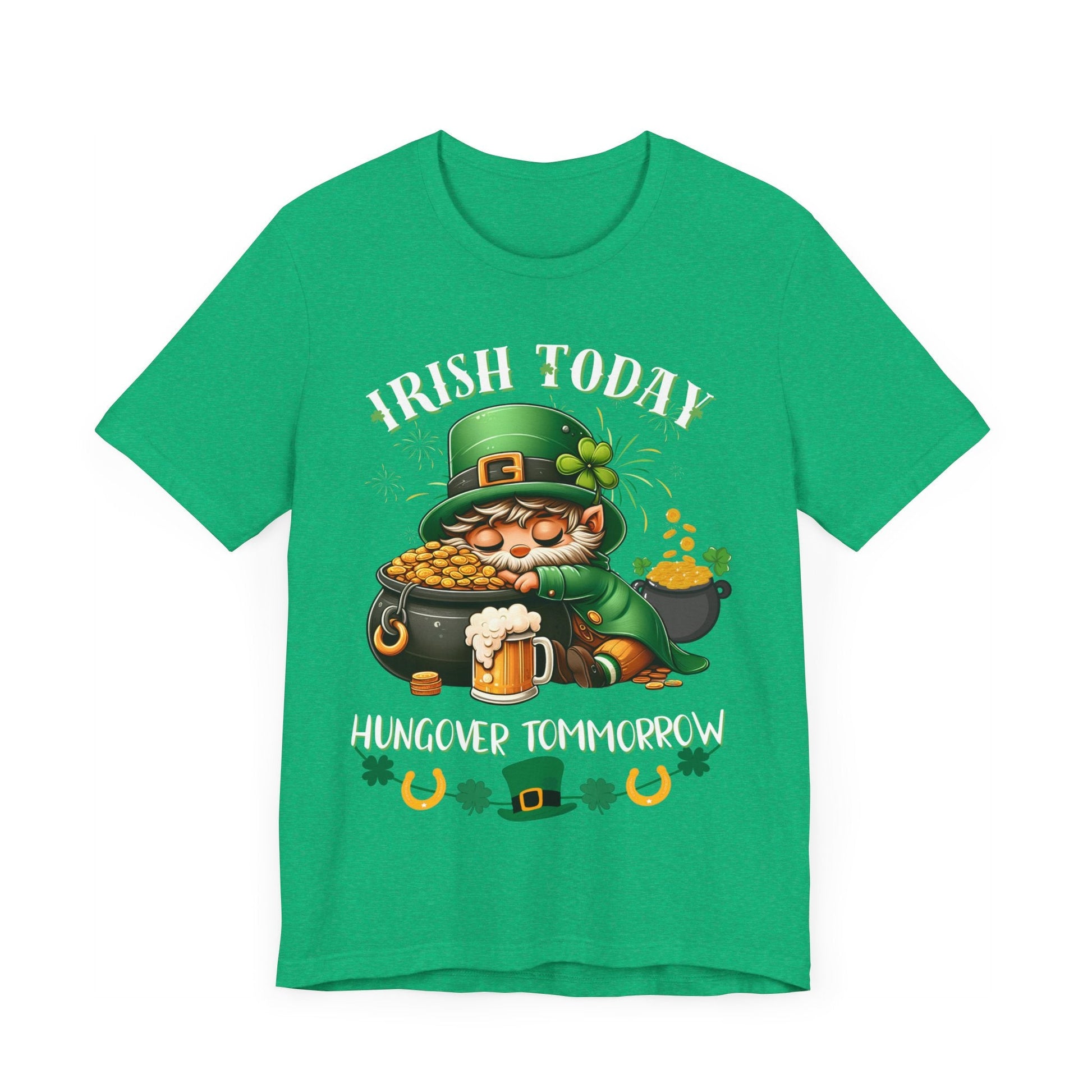 St. patricks day shirt, irish today hungover tomorrow, party shirt, funny st patricks day shirt, funny graphic tee, pot of gold, gift tee - VICIOUSLY CRUNK MERCH