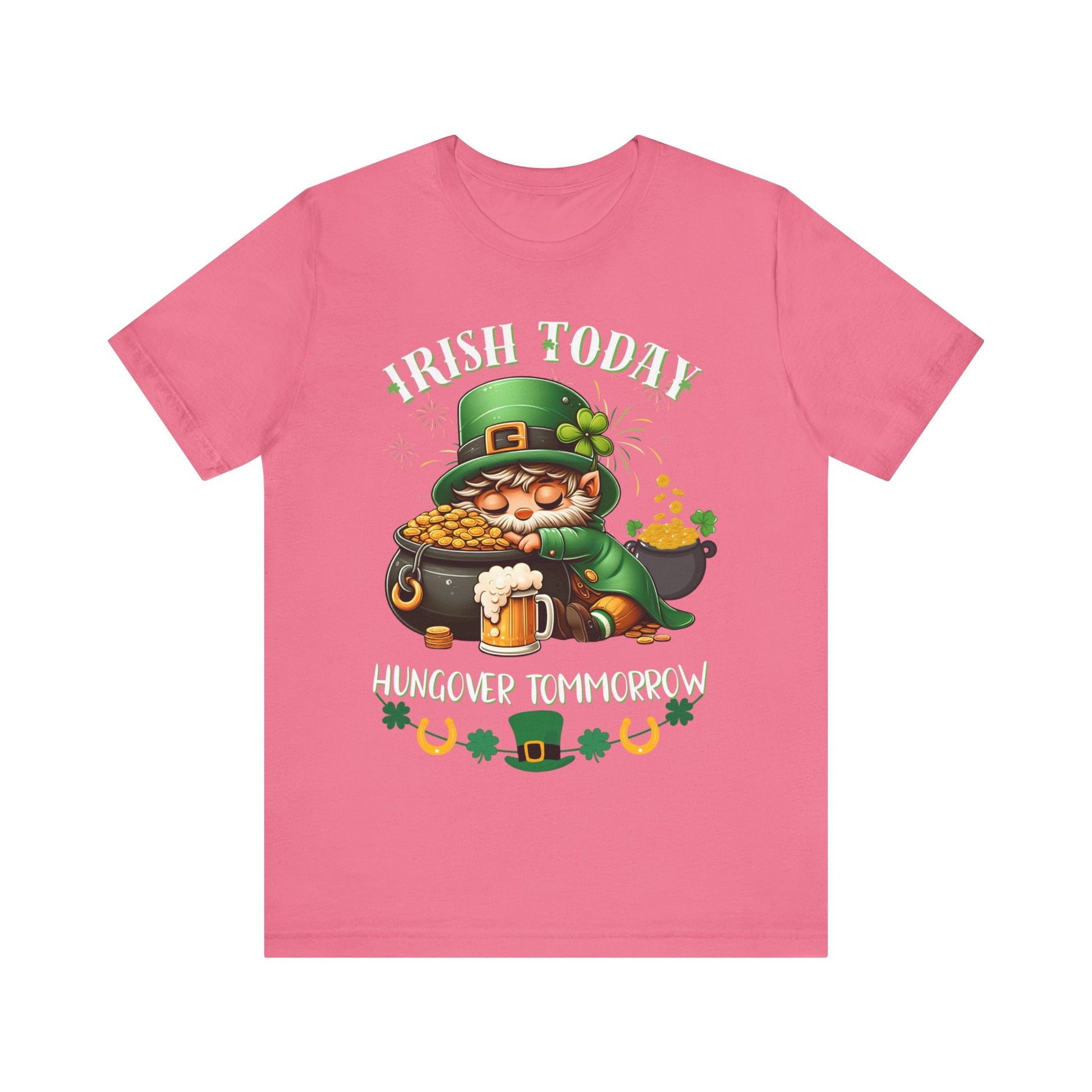 St. patricks day shirt, irish today hungover tomorrow, party shirt, funny st patricks day shirt, funny graphic tee, pot of gold, gift tee - VICIOUSLY CRUNK MERCH