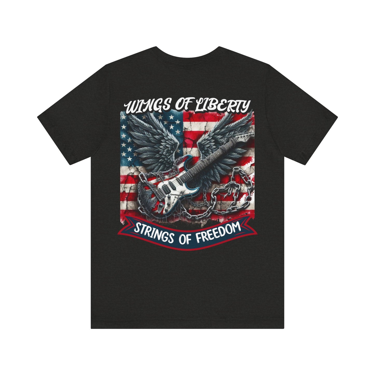 Wings of liberty, strings of freedom, Independence Day Tee, 4th July Shirt, crunk shirt, guitar shirt, liberty shirt, - VICIOUSLY CRUNK MERCH