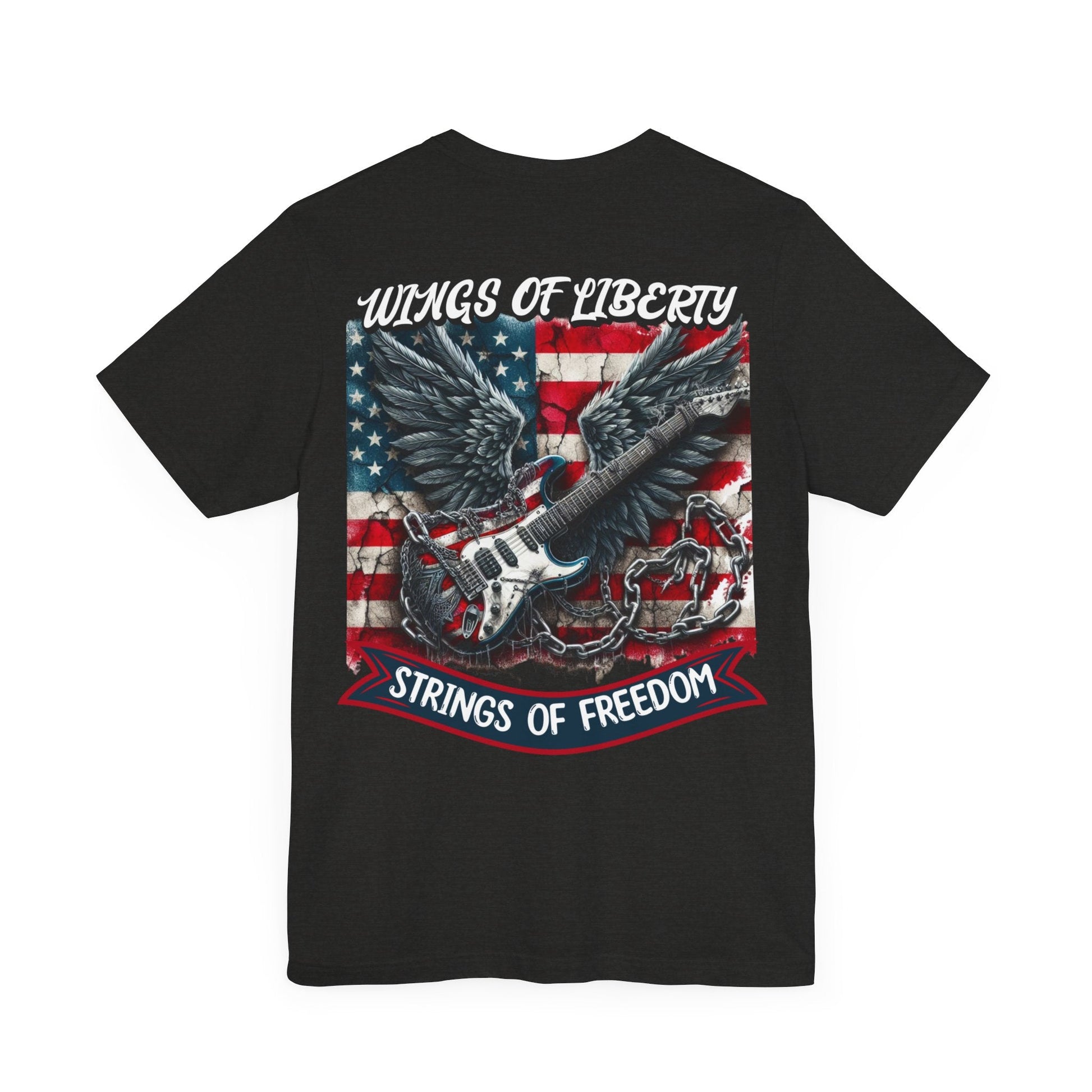 Wings of liberty, strings of freedom, Independence Day Tee, 4th July Shirt, crunk shirt, guitar shirt, liberty shirt, - VICIOUSLY CRUNK MERCH