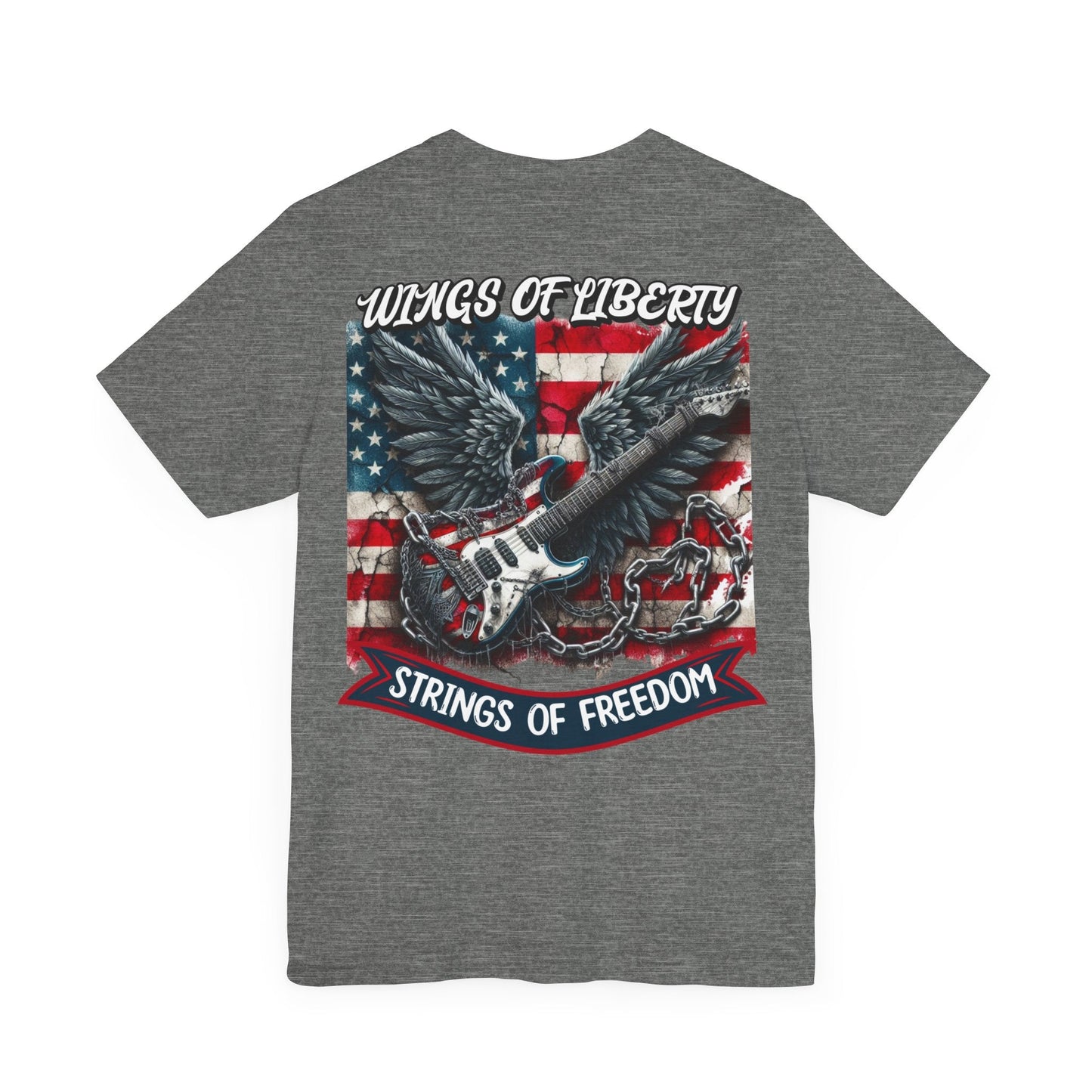 Wings of liberty, strings of freedom, Independence Day Tee, 4th July Shirt, crunk shirt, guitar shirt, liberty shirt, - VICIOUSLY CRUNK MERCH