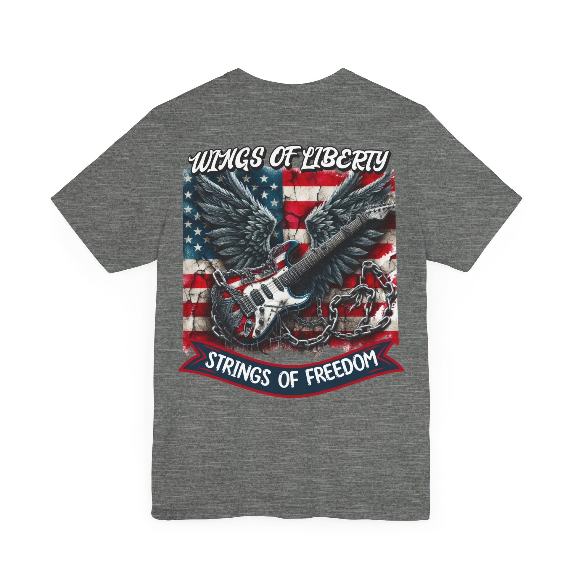 Wings of liberty, strings of freedom, Independence Day Tee, 4th July Shirt, crunk shirt, guitar shirt, liberty shirt, - VICIOUSLY CRUNK MERCH